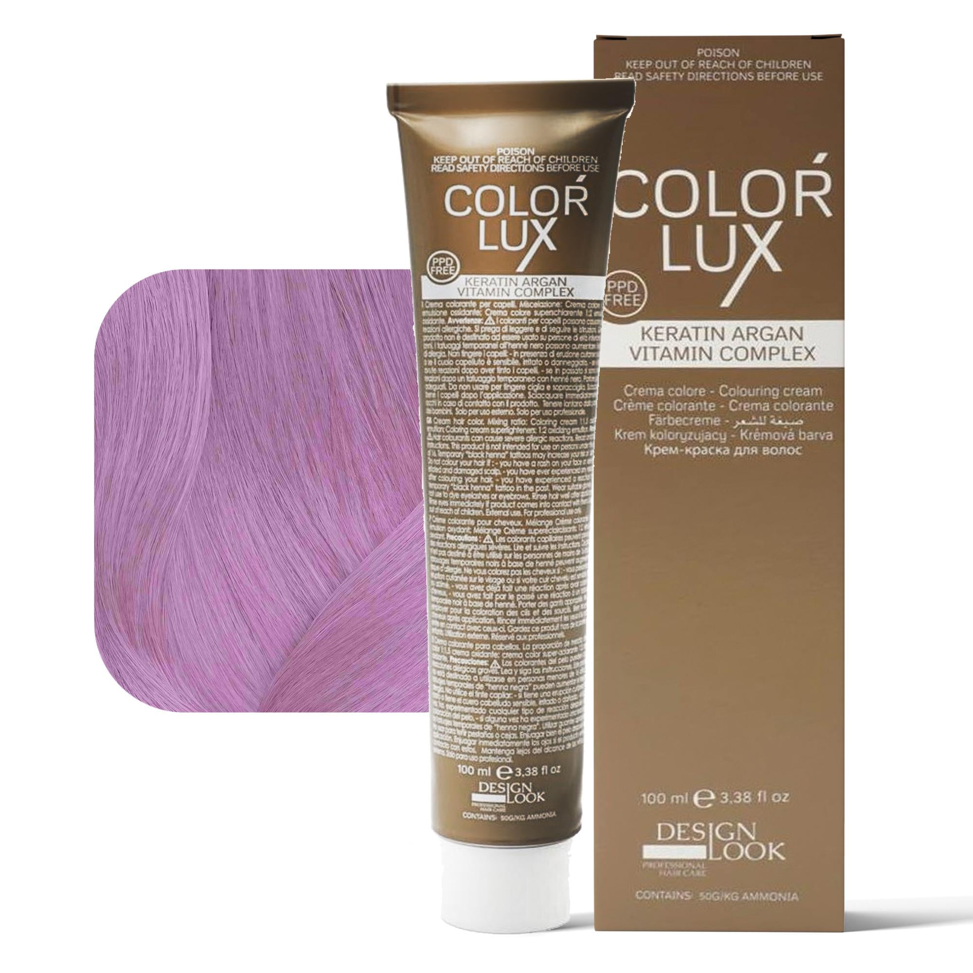 Design Look Color Lux Tintura per Capelli 100ml - Toner Pastel Lilla