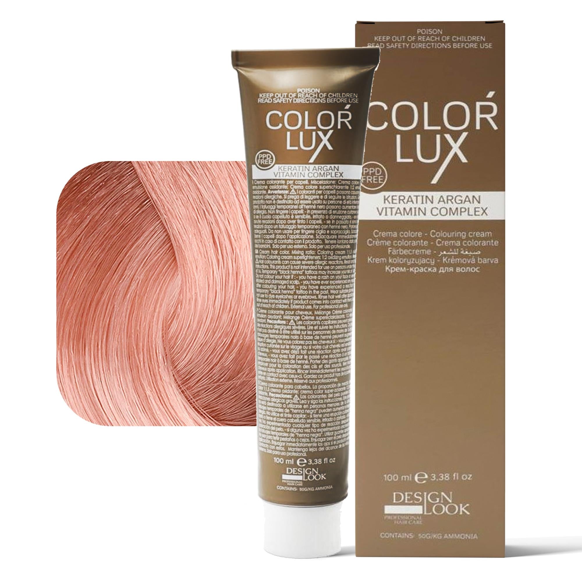 Design Look Color Lux Tintura per Capelli 100ml - Toner Pesca Rosa