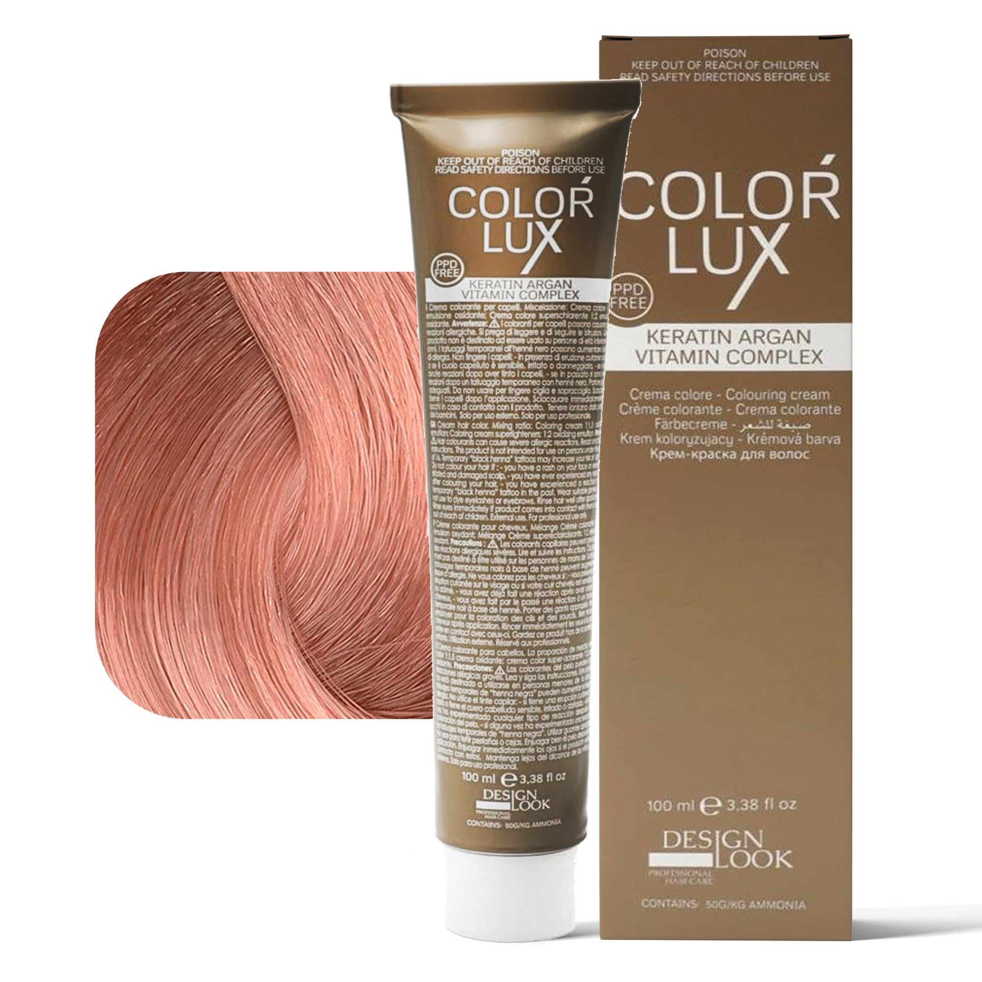 Design Look Color Lux Tintura per Capelli 100ml - Toner Pesca Rosa Intenso