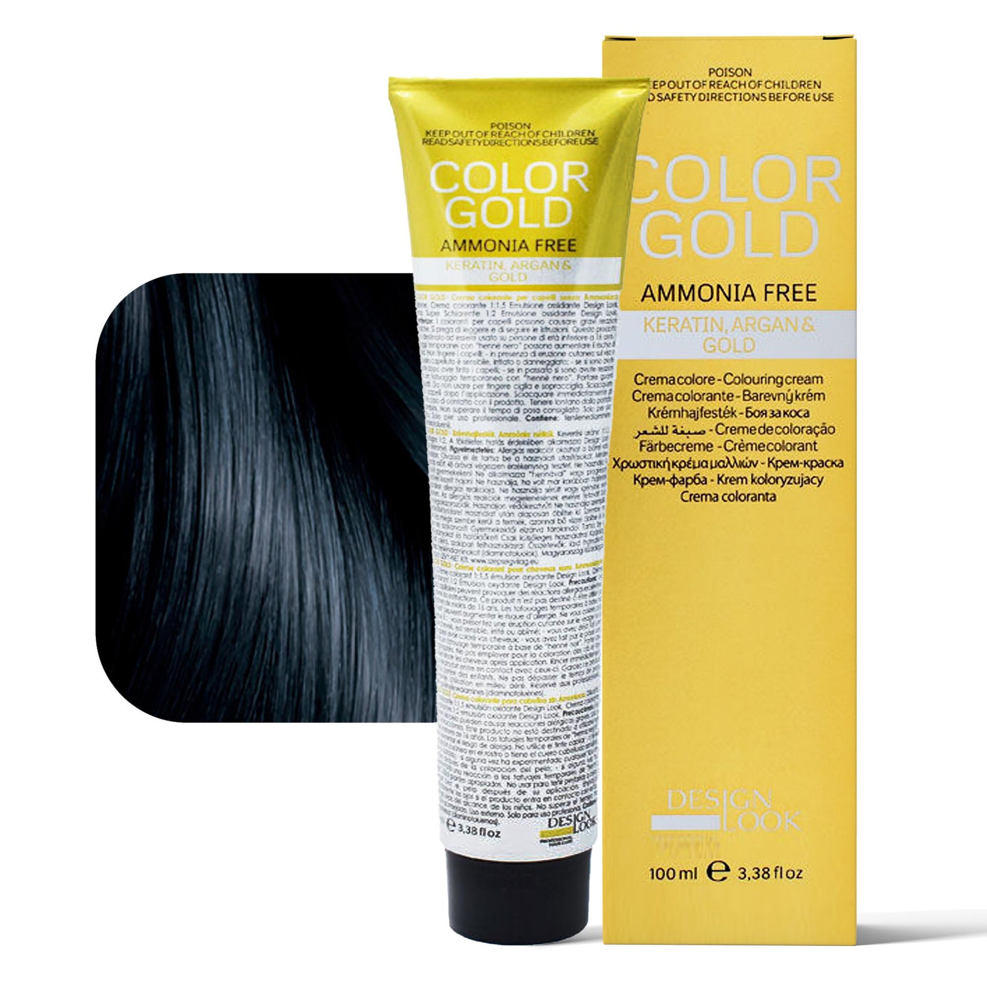 Design Look Color Gold Tintura per Capelli Senza Ammoniaca 100ml - 1.10