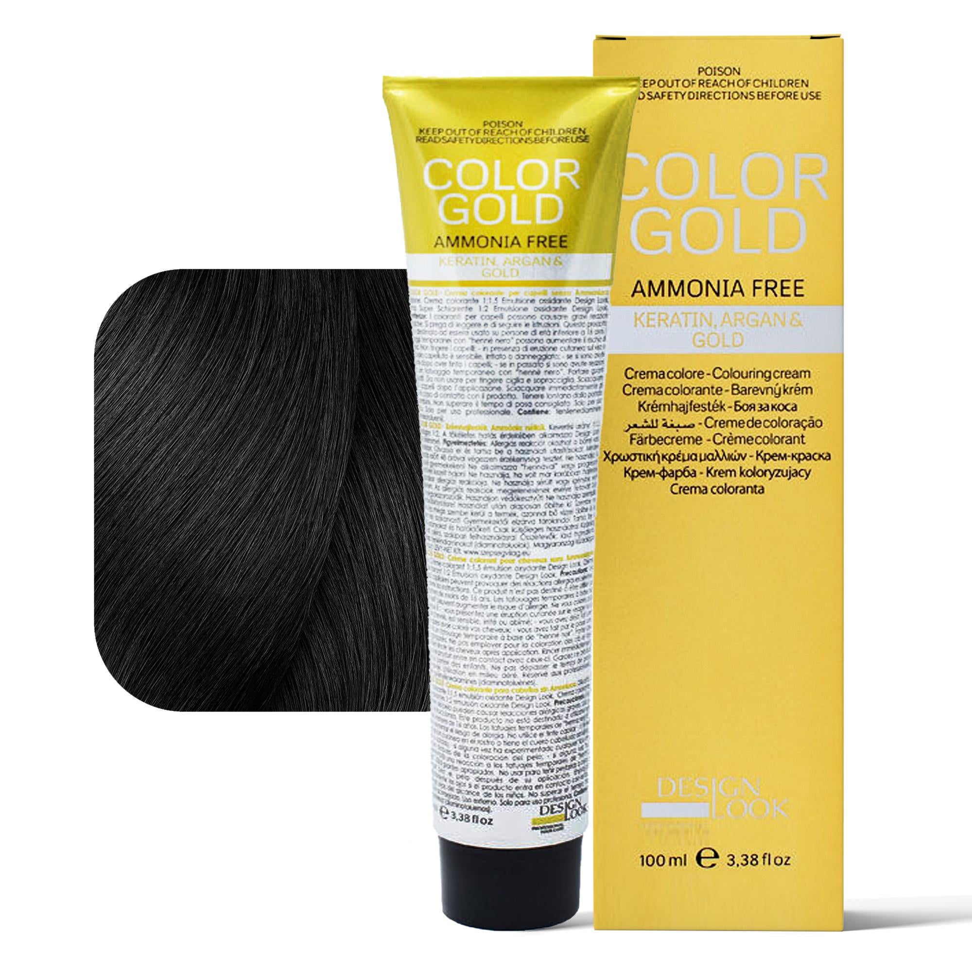 Design Look Color Gold Tintura per Capelli Senza Ammoniaca 100ml - 4.0