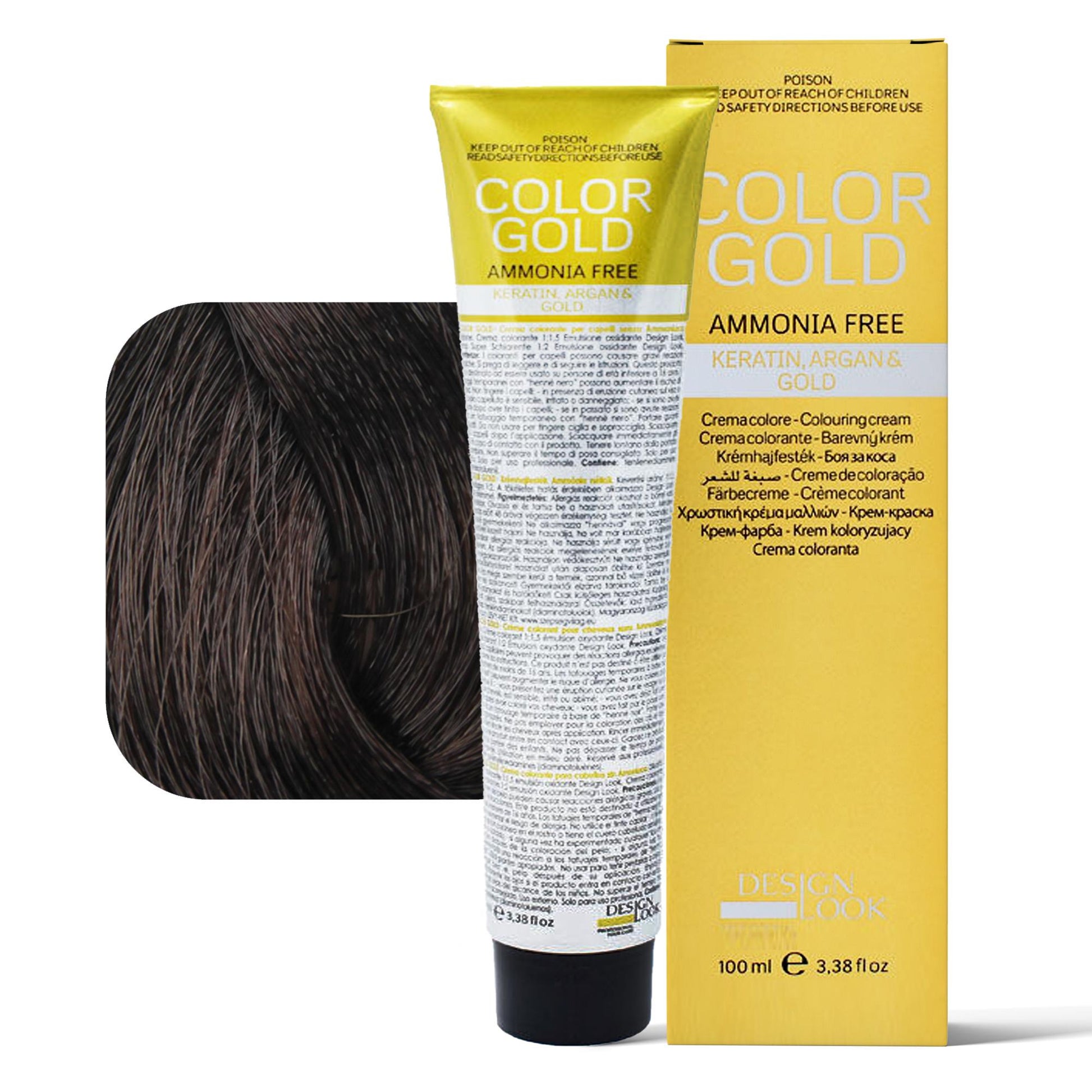 Design Look Color Gold Tintura per Capelli Senza Ammoniaca 100ml - 5.14