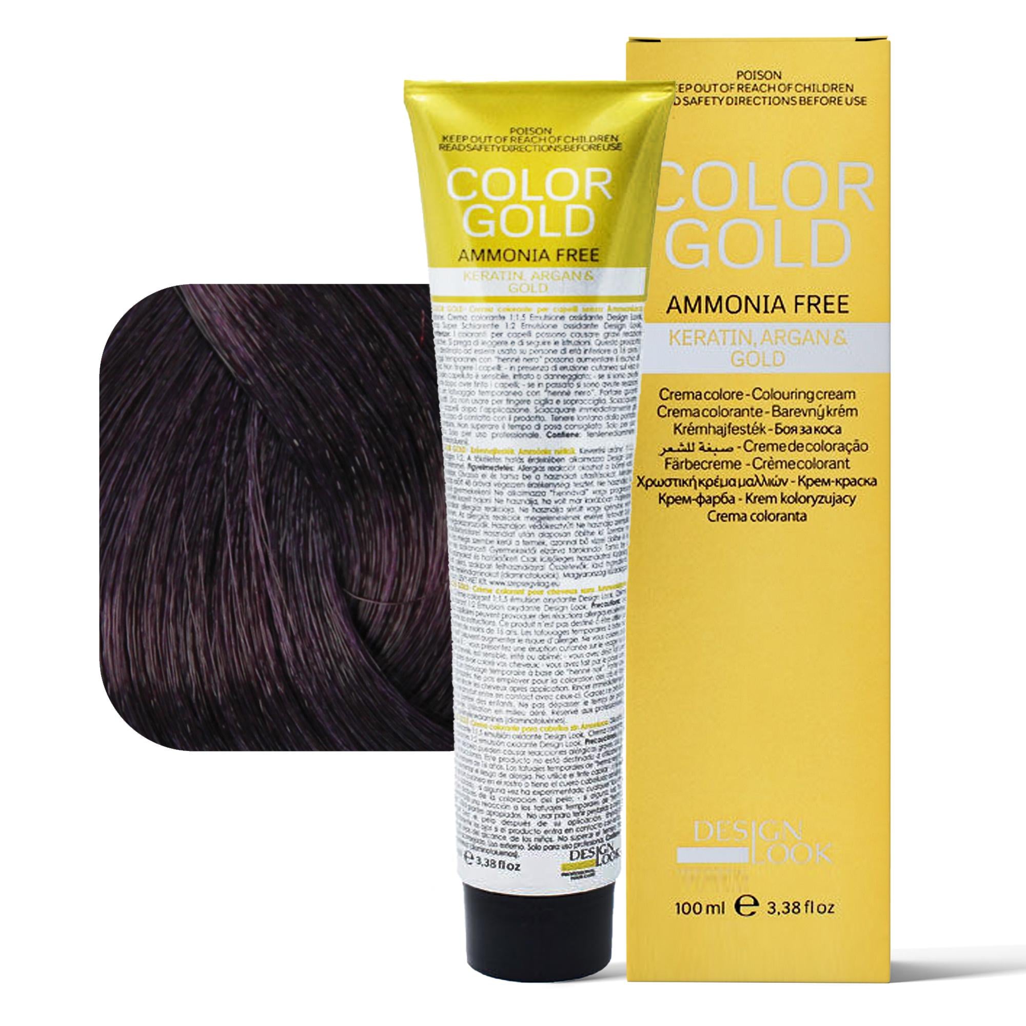 Design Look Color Gold Tintura per Capelli Senza Ammoniaca 100ml - 5.22