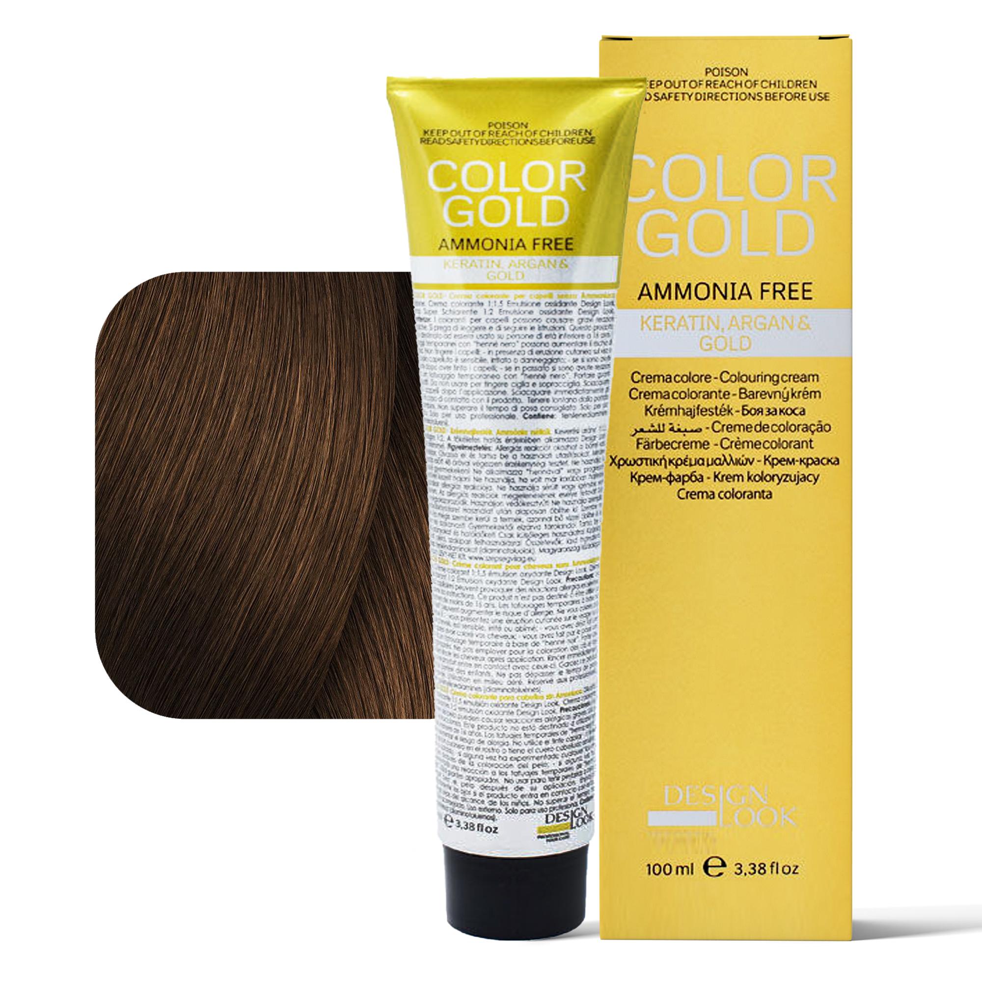 Design Look Color Gold Tintura per Capelli Senza Ammoniaca 100ml - 6.34