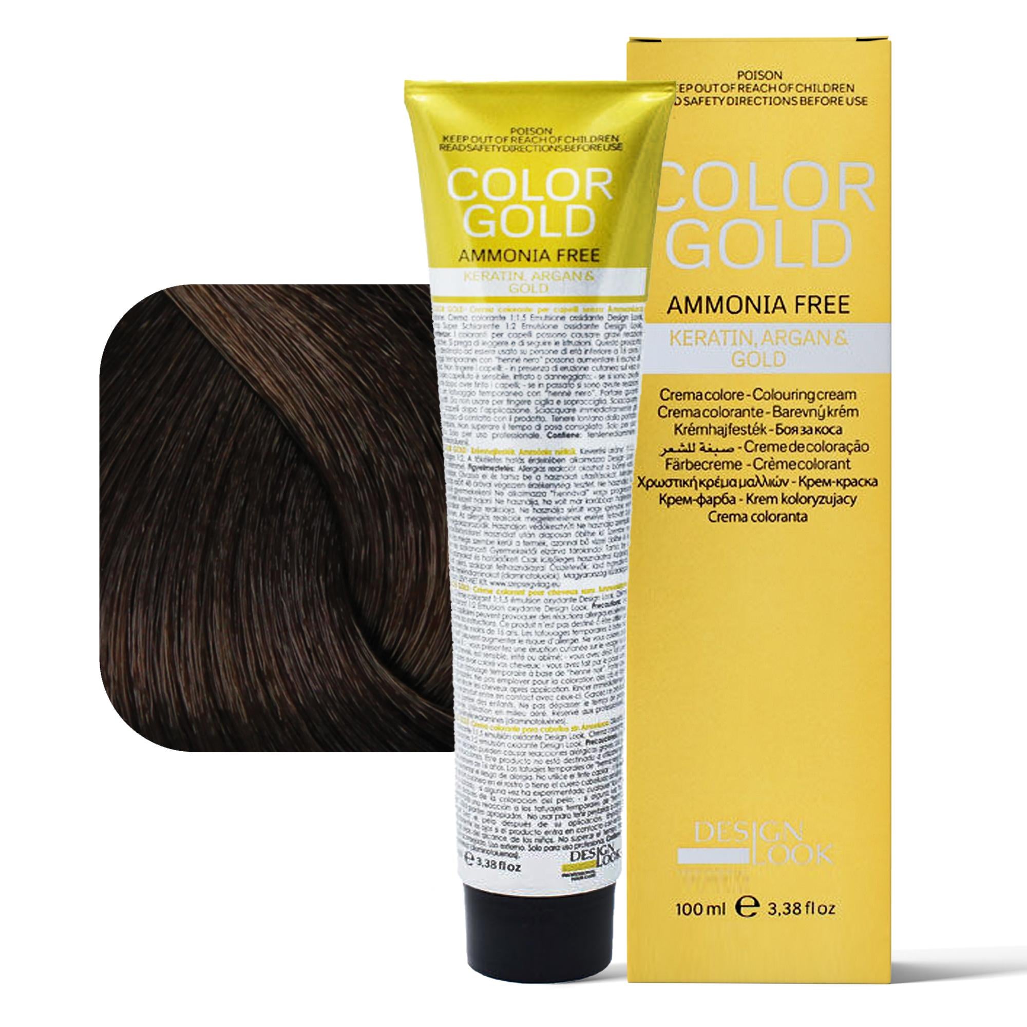 Design Look Color Gold Tintura per Capelli Senza Ammoniaca 100ml - 7.14