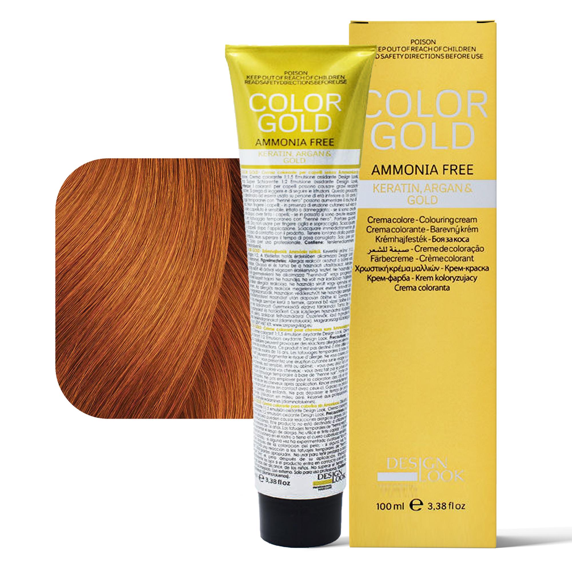 Design Look Color Gold Tintura per Capelli Senza Ammoniaca 100ml - 7.44
