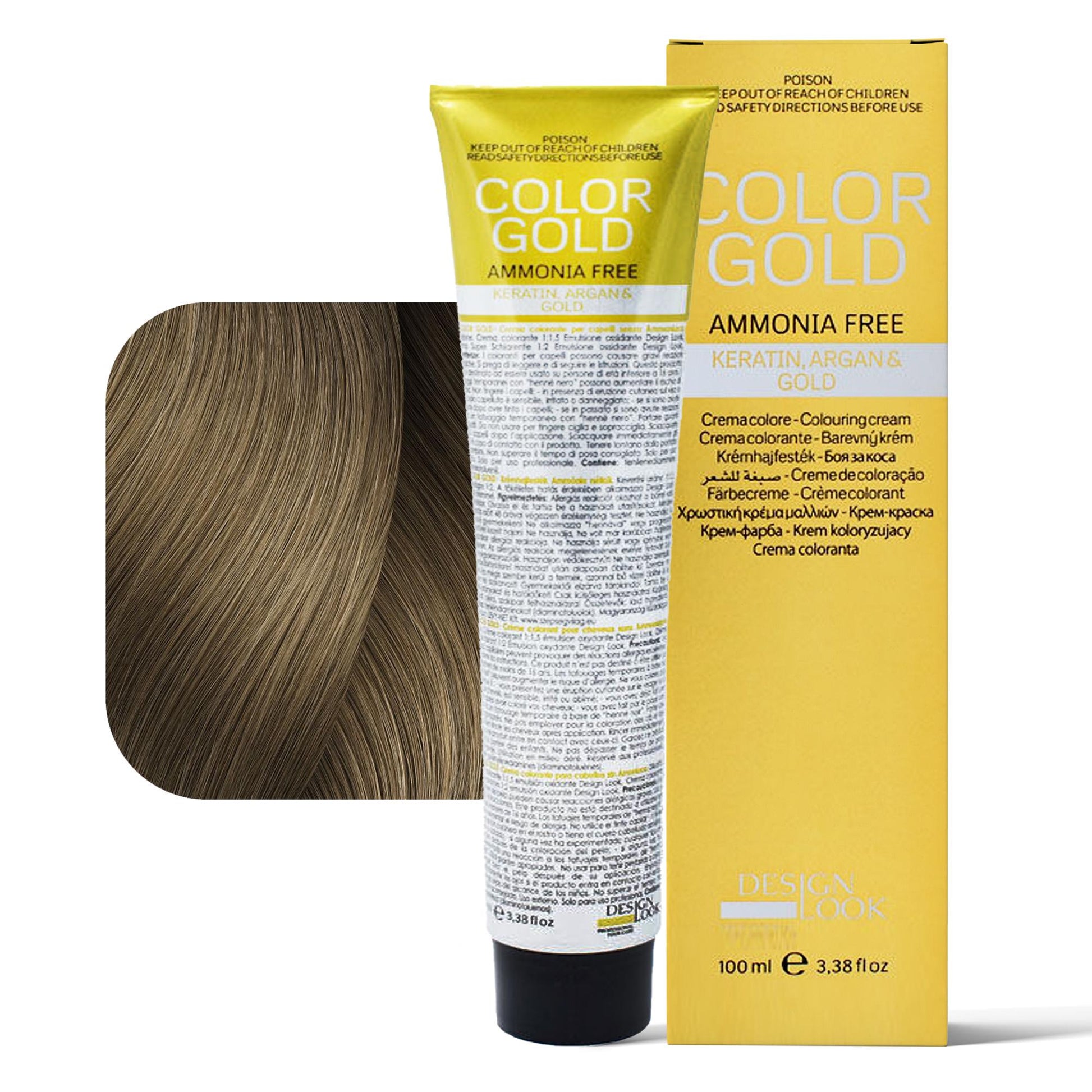 Design Look Color Gold Tintura per Capelli Senza Ammoniaca 100ml - 8.0