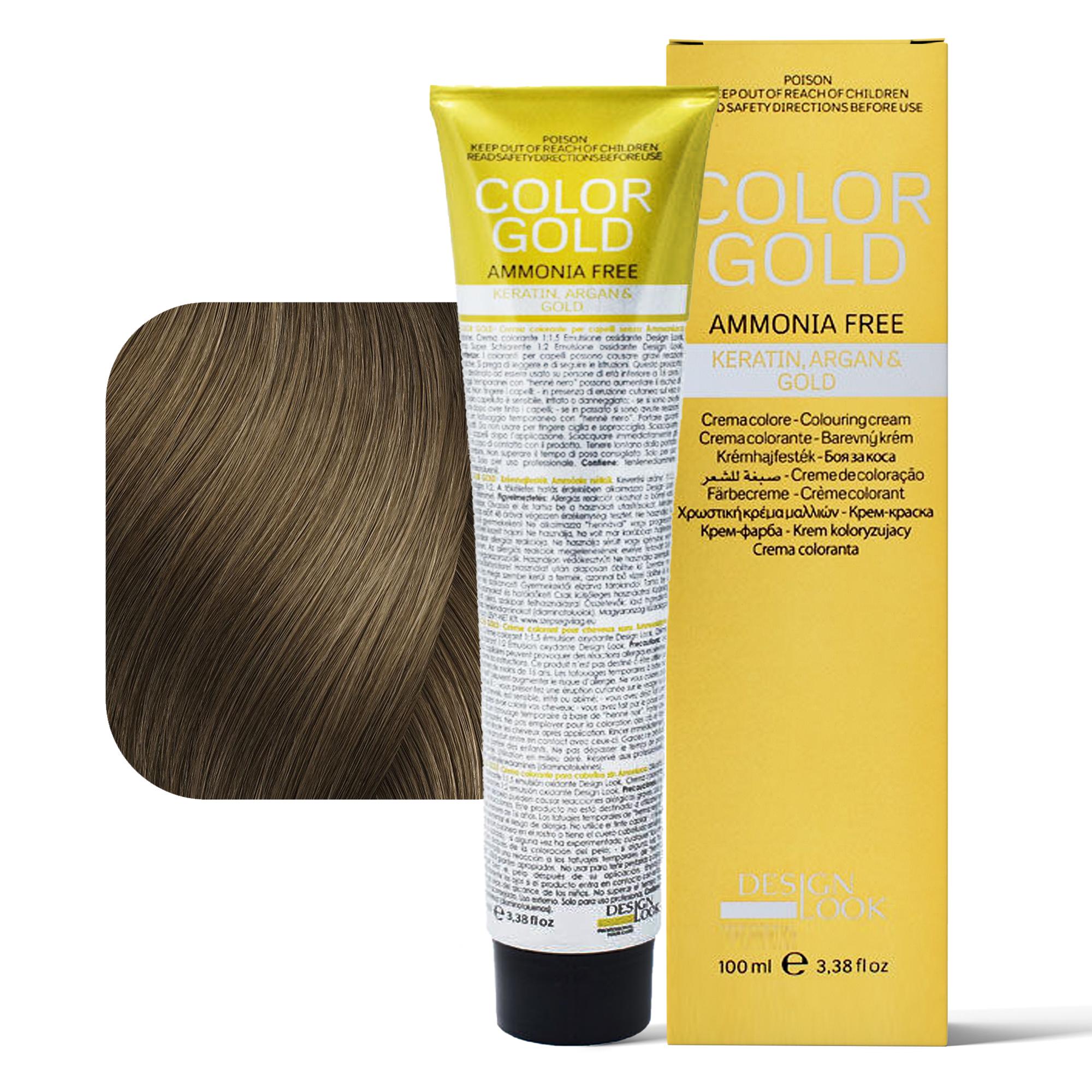 Design Look Color Gold Tintura per Capelli Senza Ammoniaca 100ml - 8.13