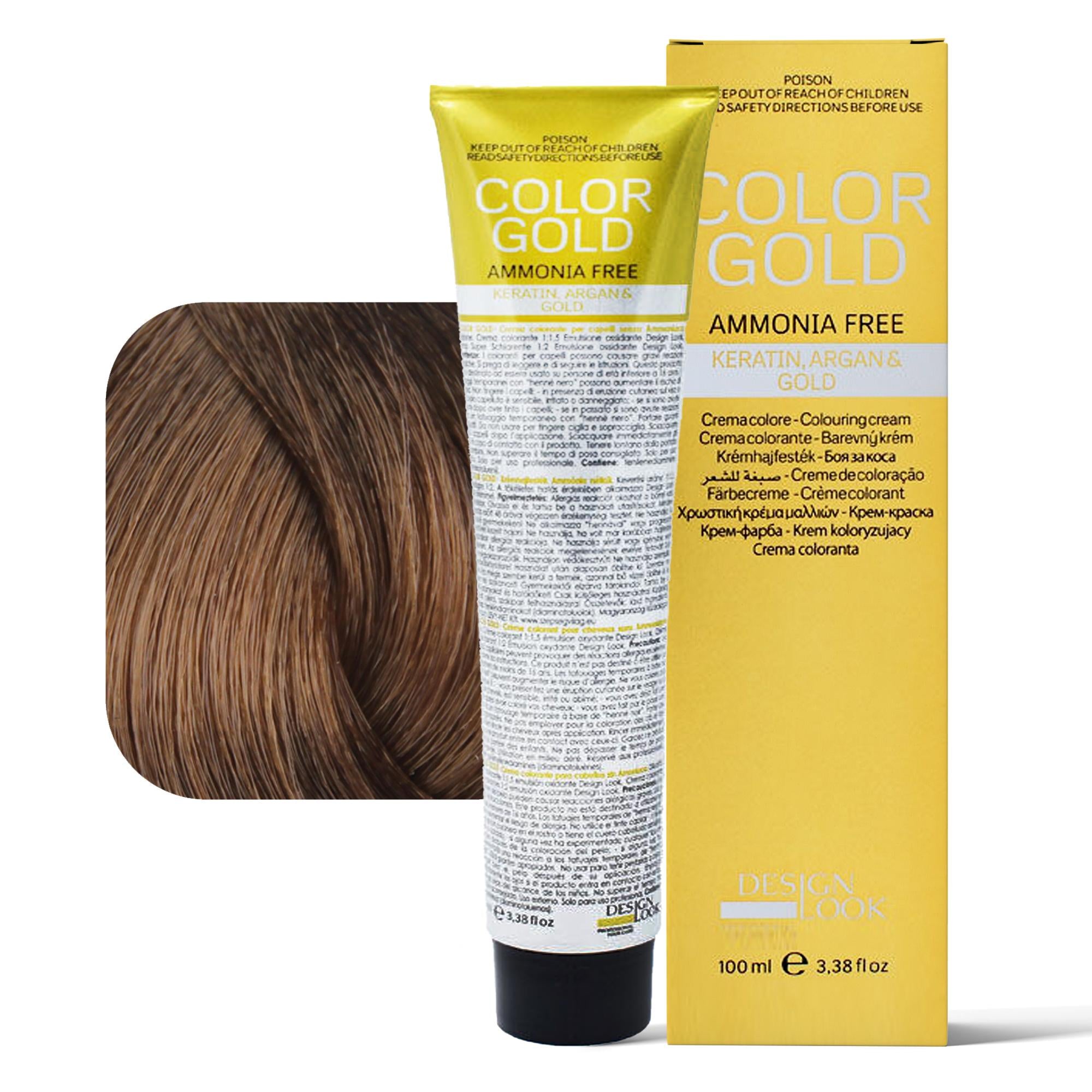 Design Look Color Gold Tintura per Capelli Senza Ammoniaca 100ml - 8.14