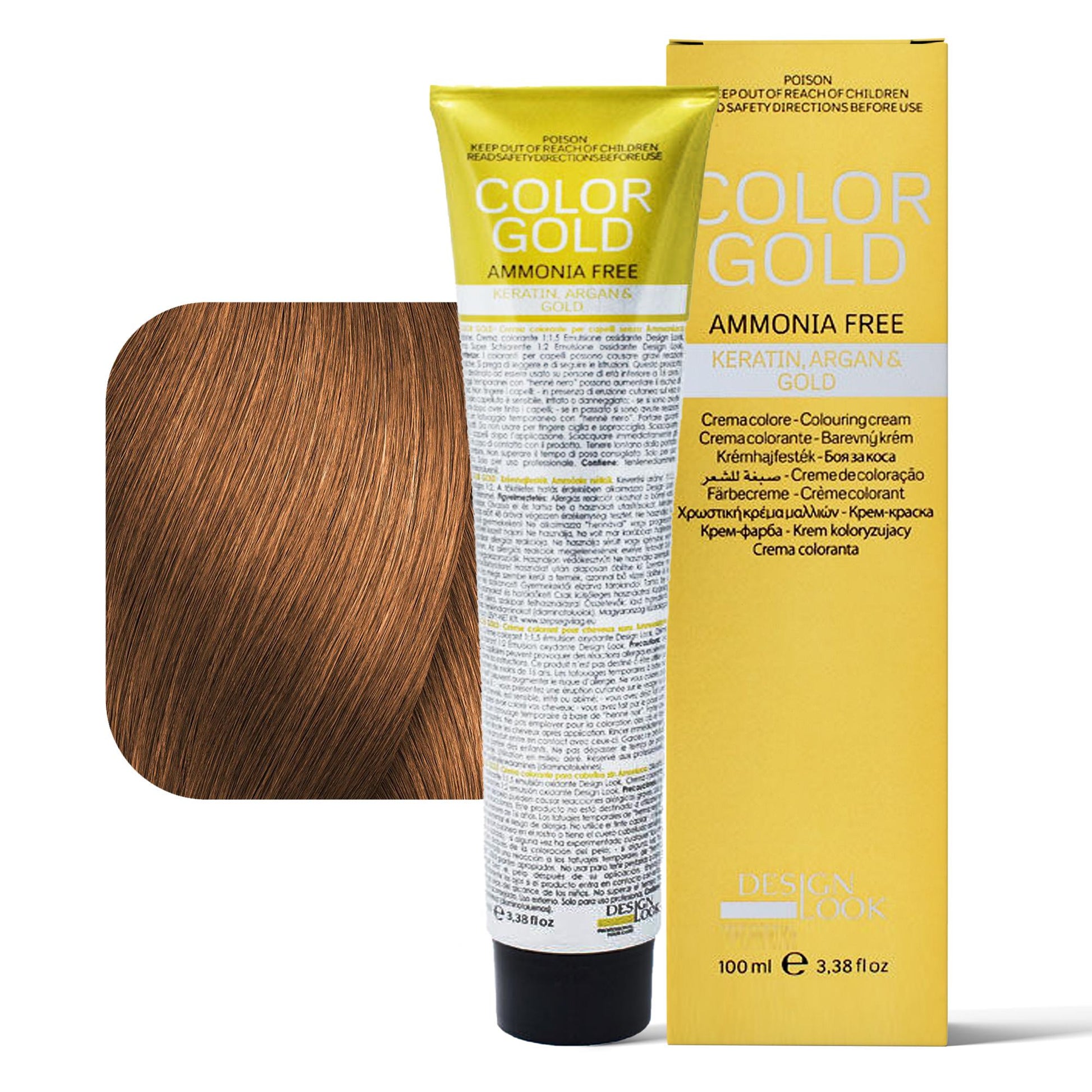 Design Look Color Gold Tintura per Capelli Senza Ammoniaca 100ml - 8.34