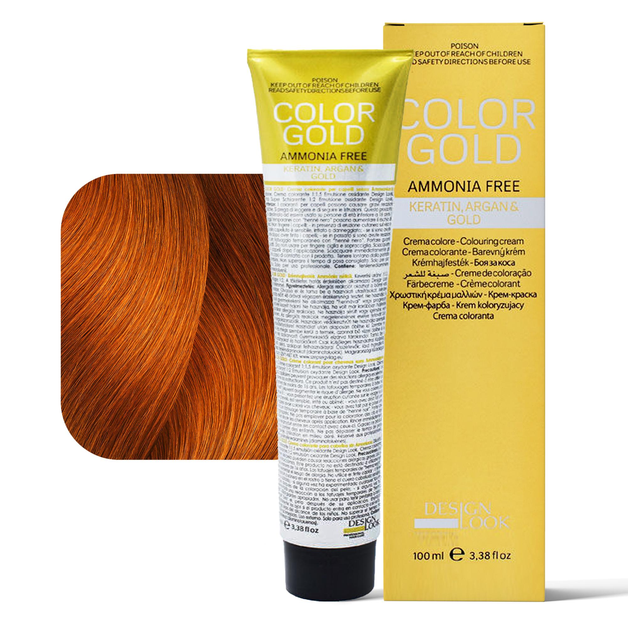 Design Look Color Gold Tintura per Capelli Senza Ammoniaca 100ml - 8.44