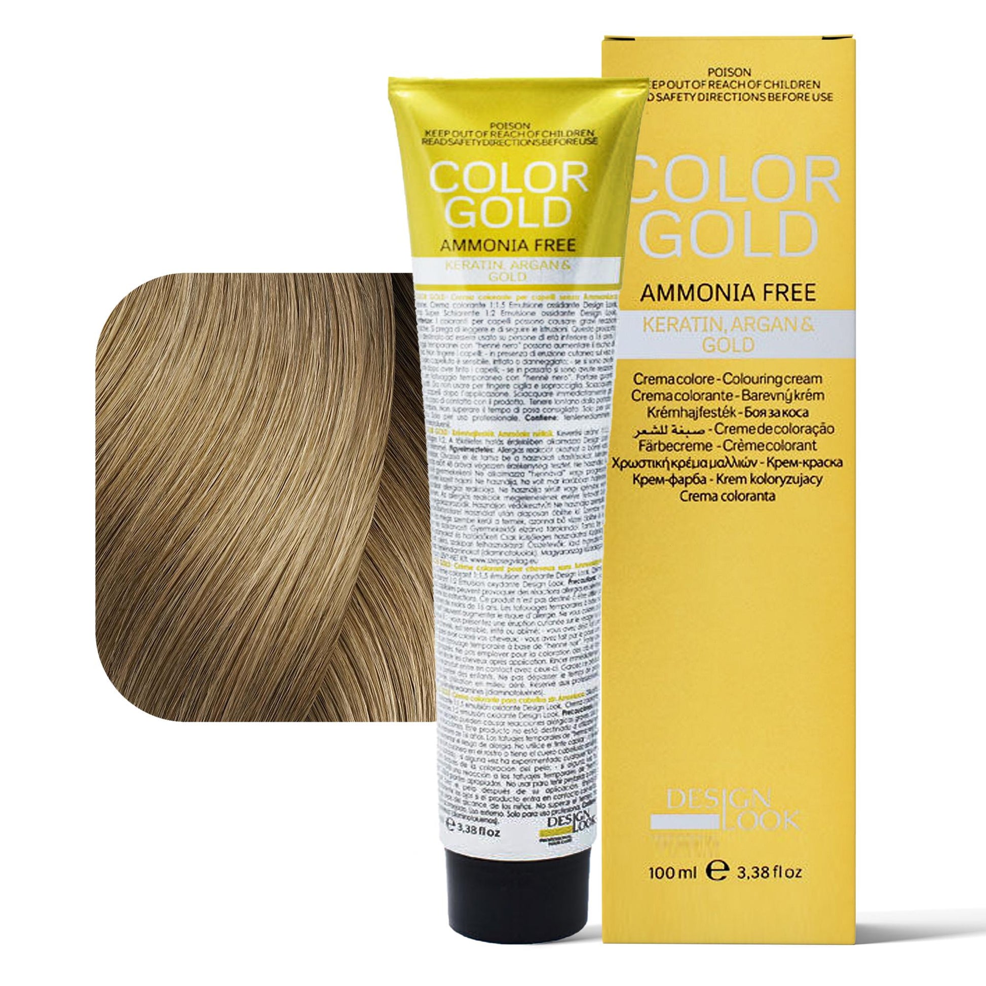 Design Look Color Gold Tintura per Capelli Senza Ammoniaca 100ml - 9.0