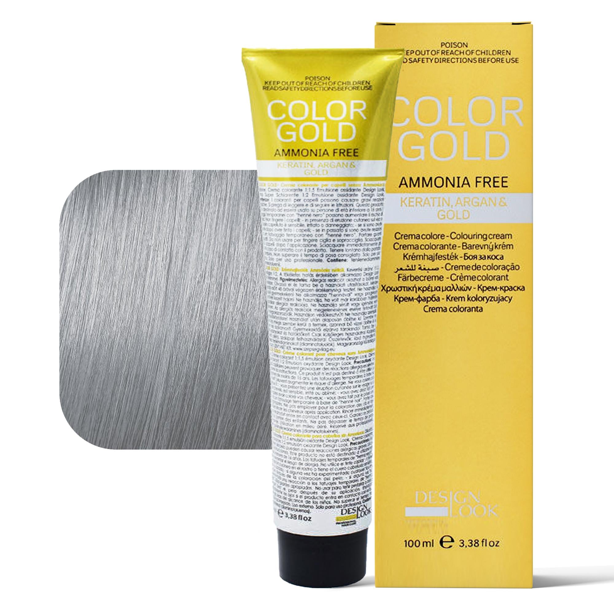 Design Look Color Gold Tintura per Capelli Senza Ammoniaca 100ml - Toner Argento