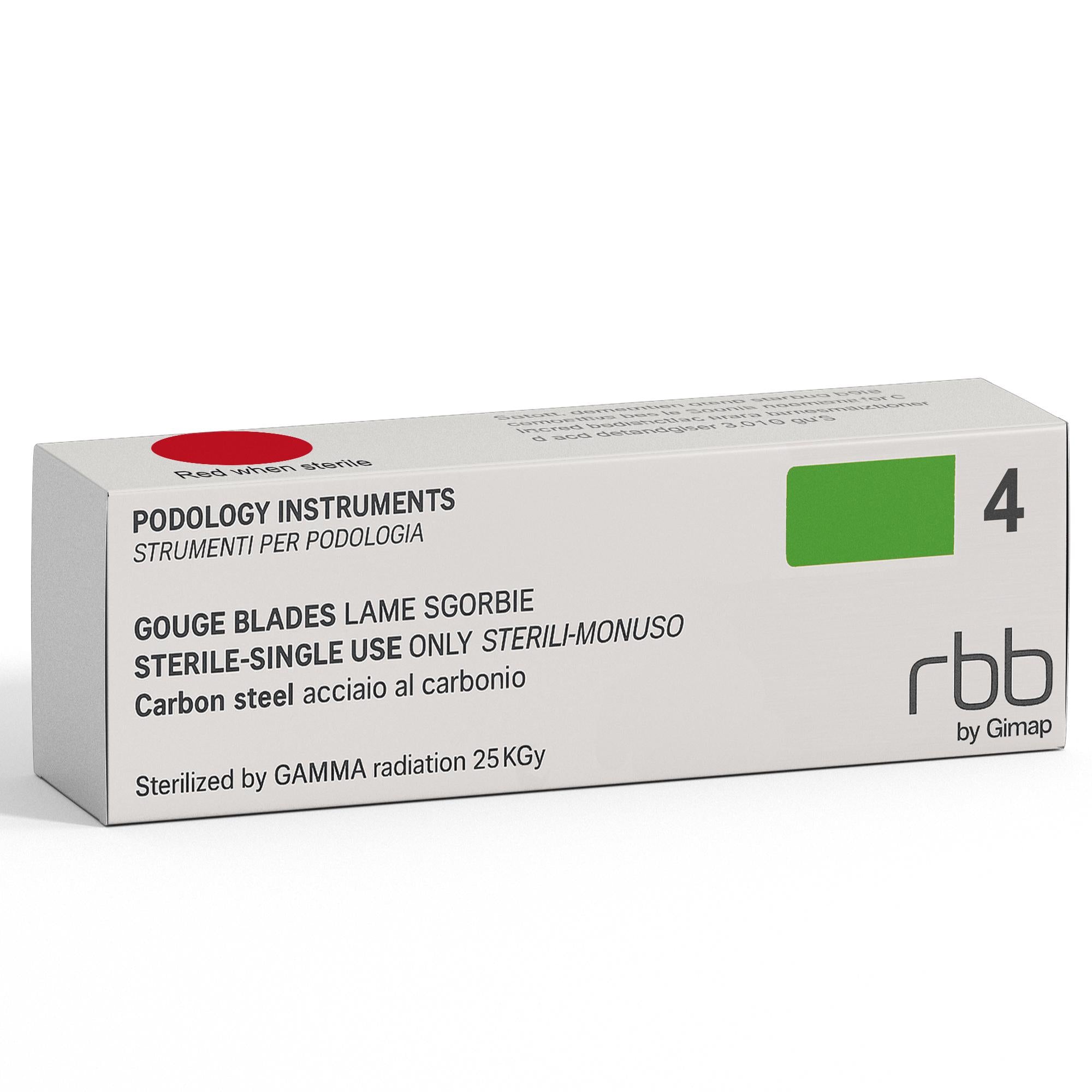 RBB Professional Lame Sgorbie Sterili 20pz - n.4