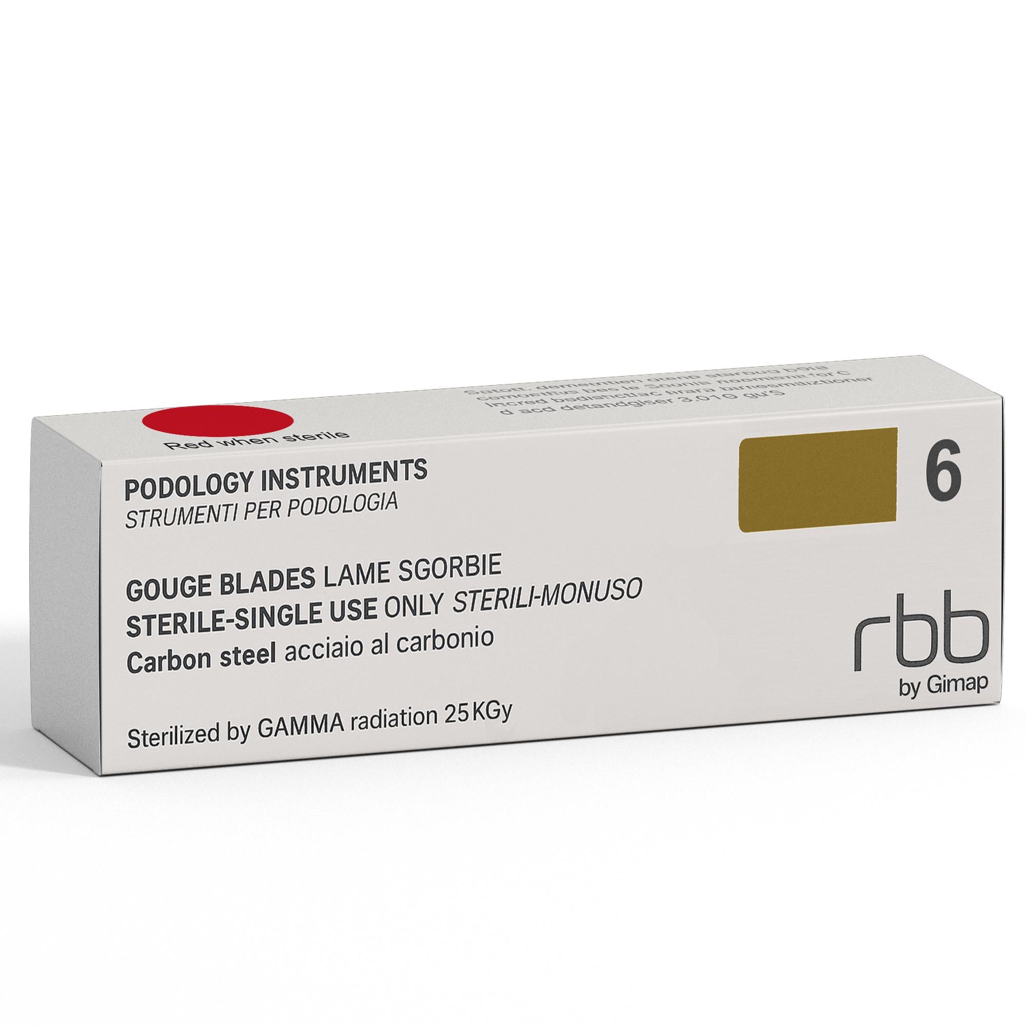 RBB Professional Lame Sgorbie Sterili 20pz - n.6