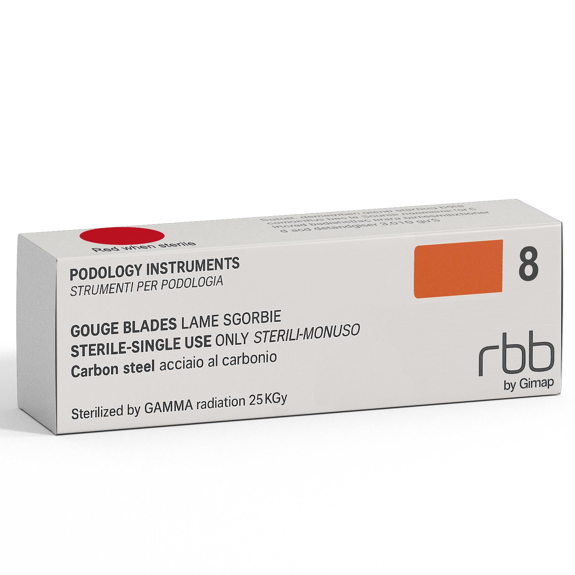 RBB Professional Lame Sgorbie Sterili 20pz - n.8