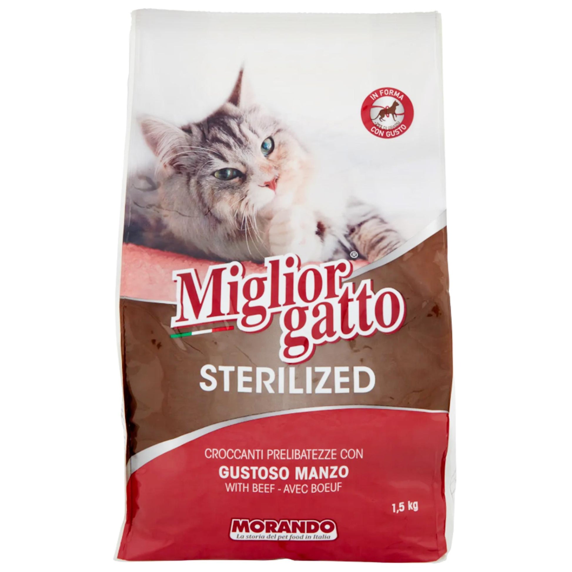 Migliorgatto Croccantini Sterilized 1500gr - Manzo