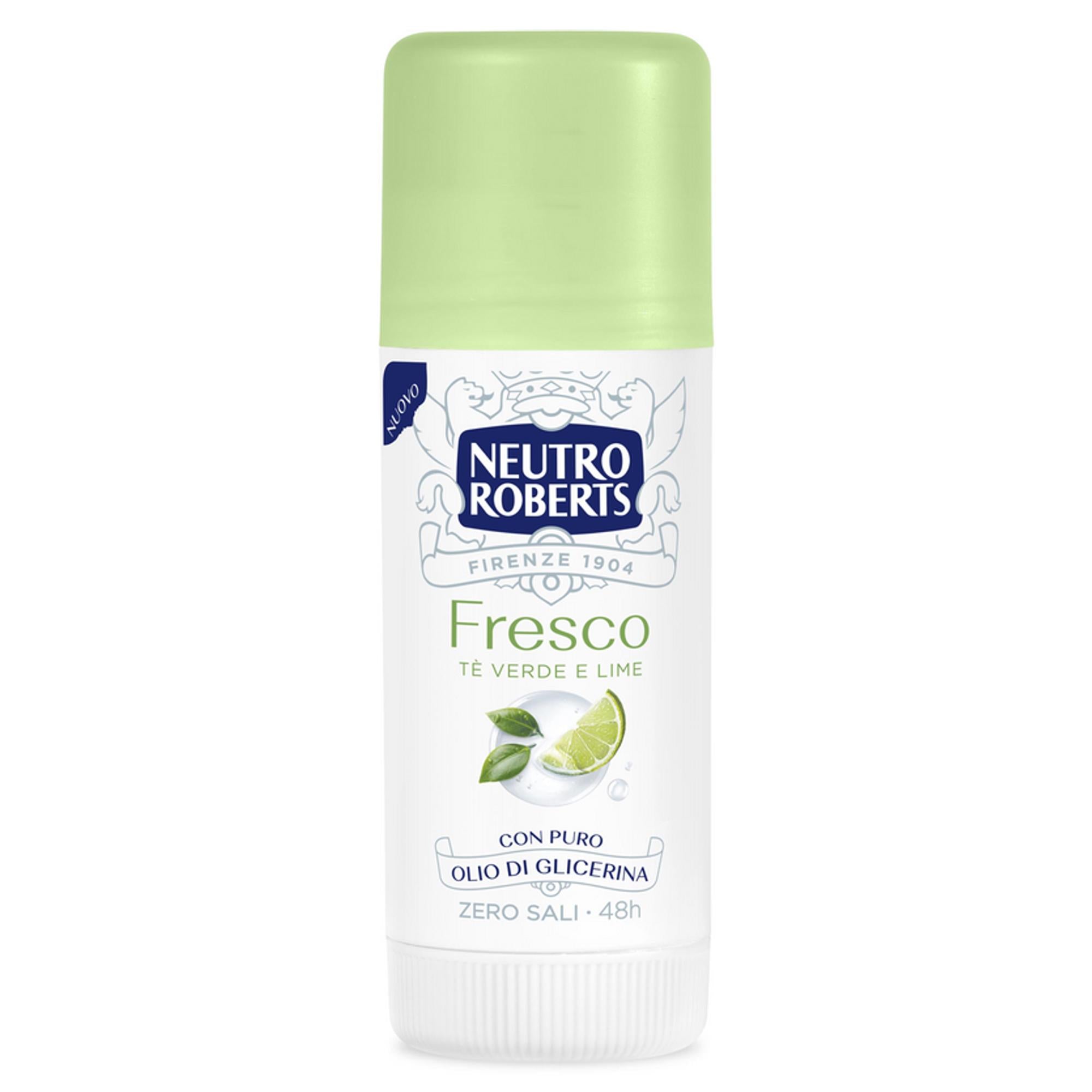 Neutro Roberts Deodorante Stick 40ml - Fresco Te Verde e Lime