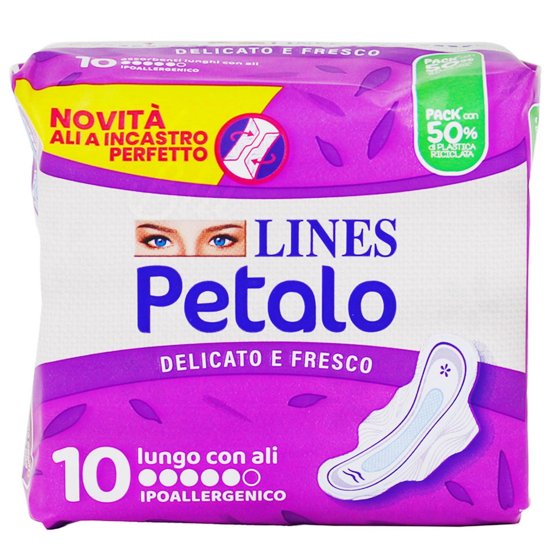 Lines Petalo Assorbenti Lungo con Ali - 10pz