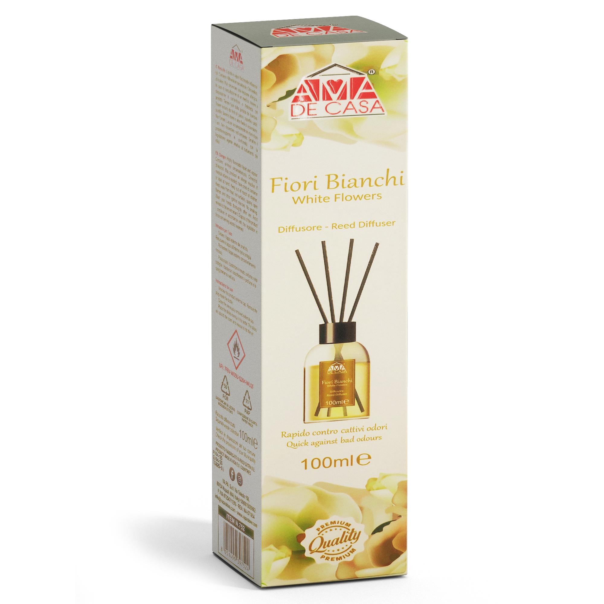 Ama de Casa Diffusore Ambiente 100ml - Fiori Bianchi