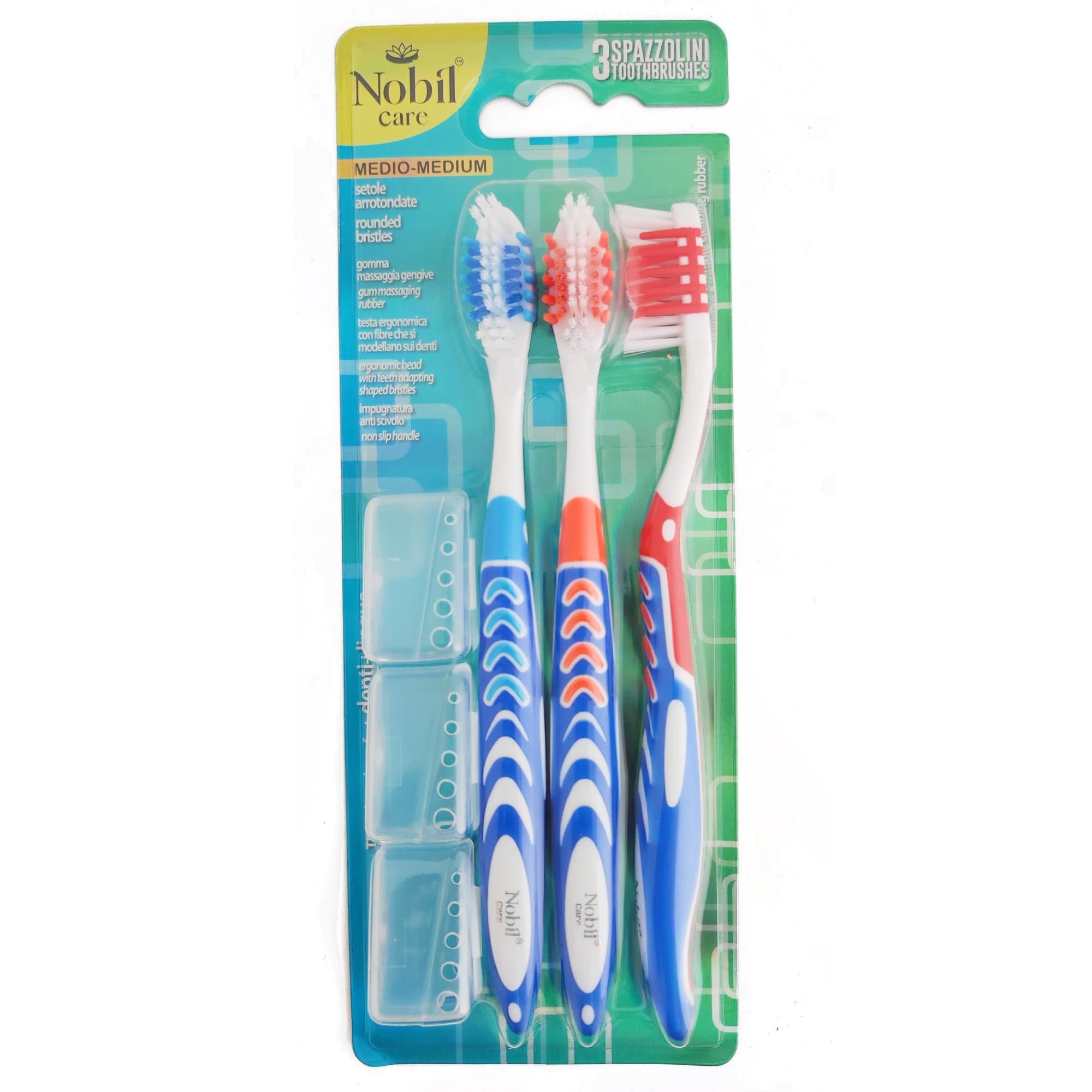 Nobil Care Spazzolino Denti e Lingua 3pz - Medio