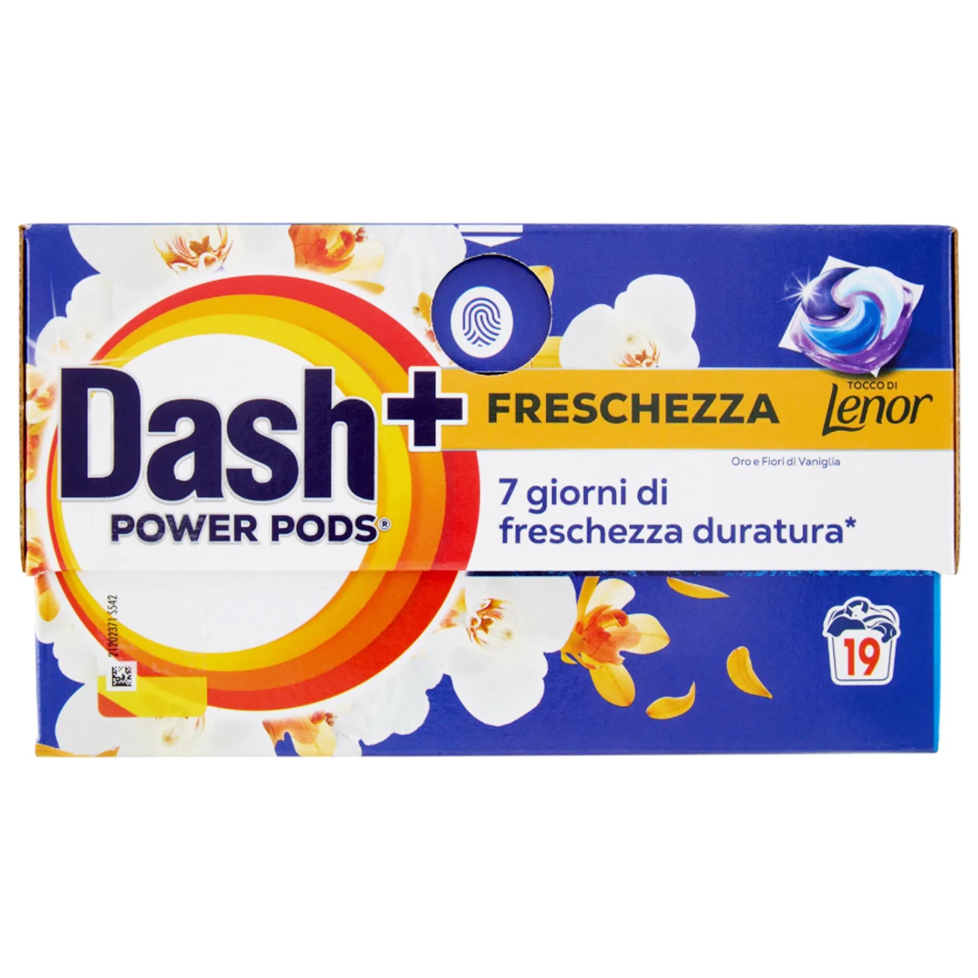 Dash Pods Power Detersivo Lavatrice 19pz - Oro e Vaniglia – Blaco.it