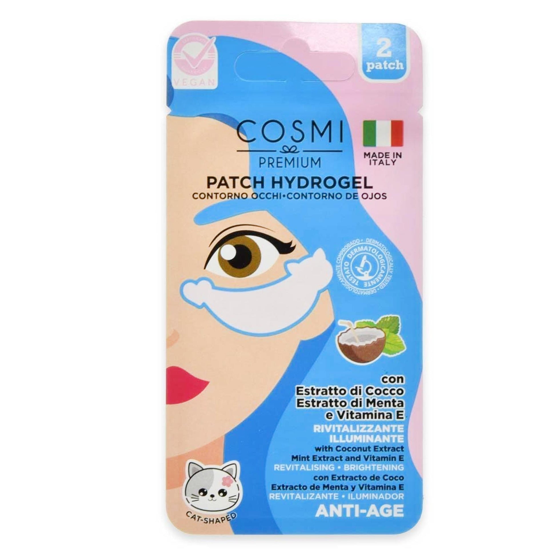 Cosmi Patch Hydrogel Contorno Occhi - Cocco e Menta
