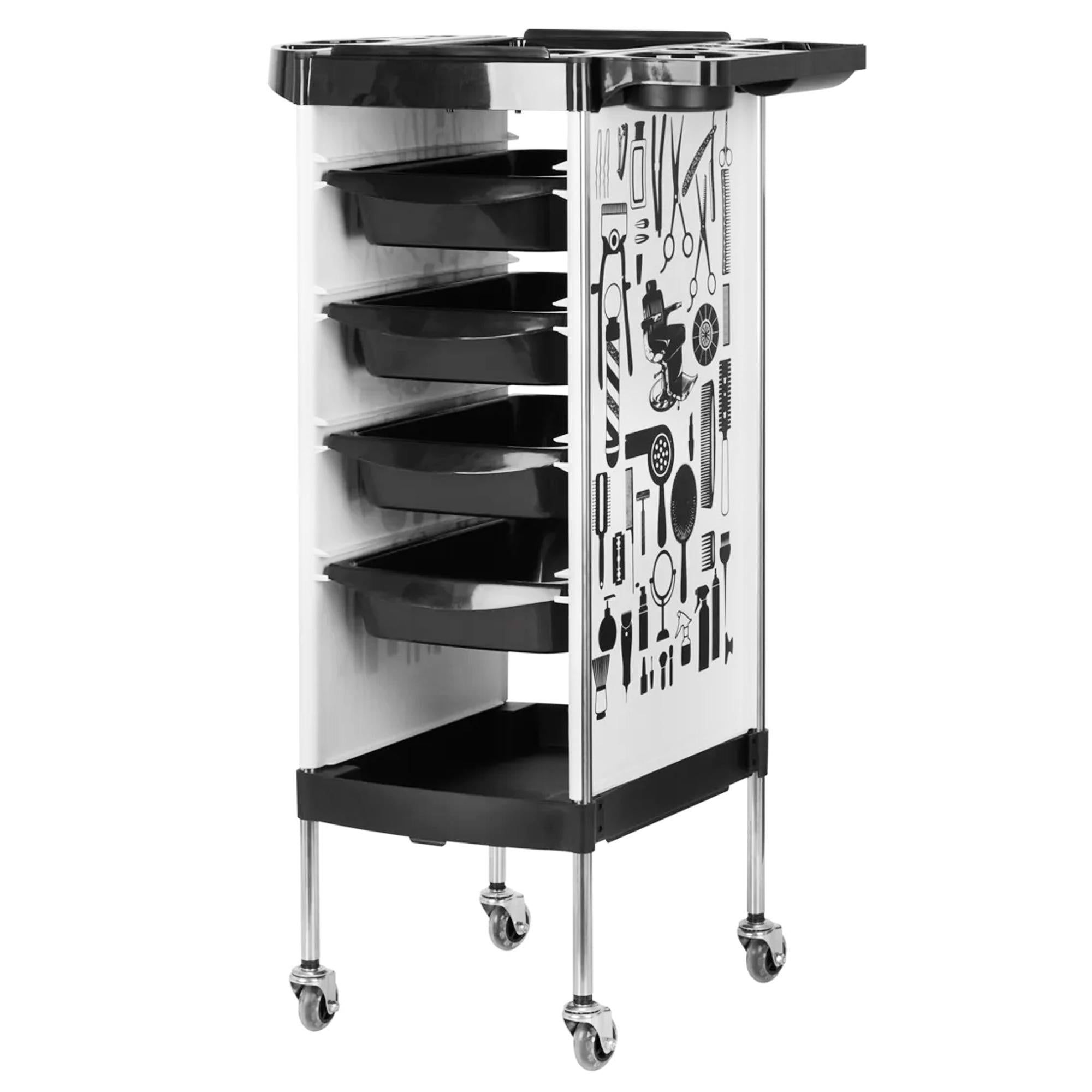 Gabbiano Carrello X11-9 per Parrucchiere - Grafica Bianca