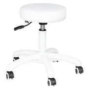 Sgabello AM-303-2 con Seduta Tonda - Bianco