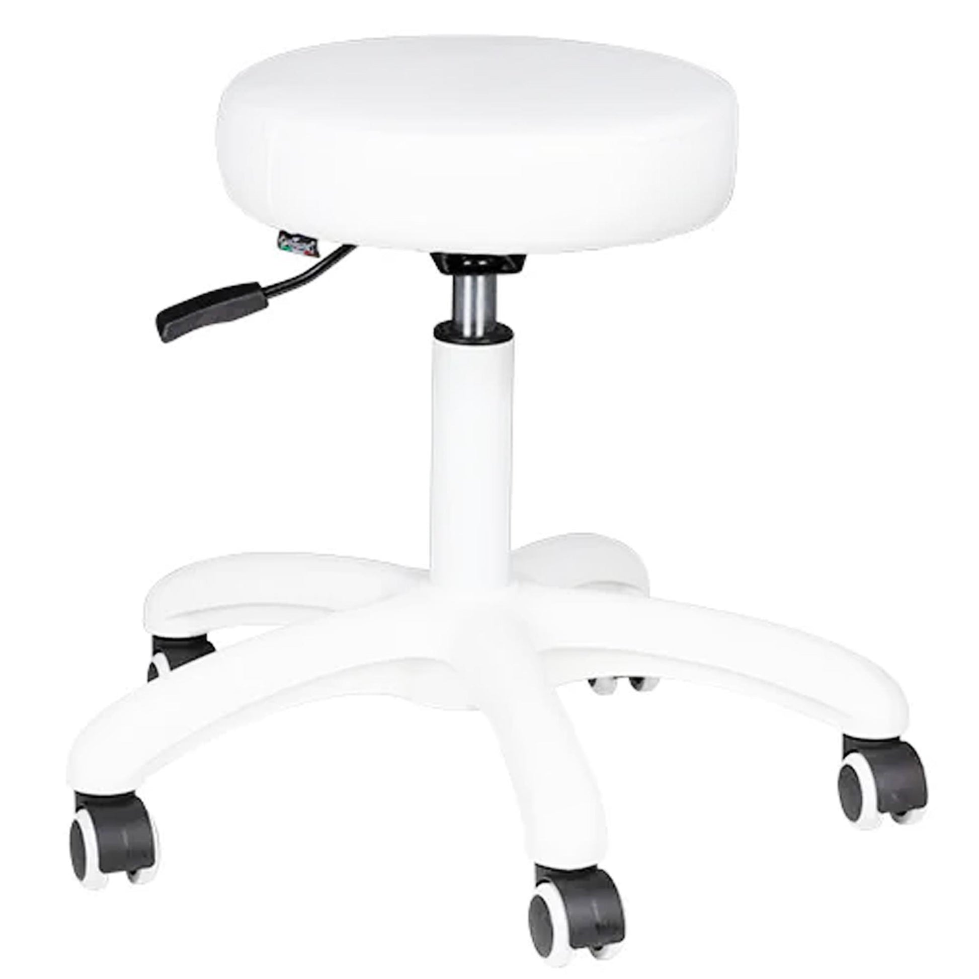 Sgabello AM-303-2 con Seduta Tonda - Bianco