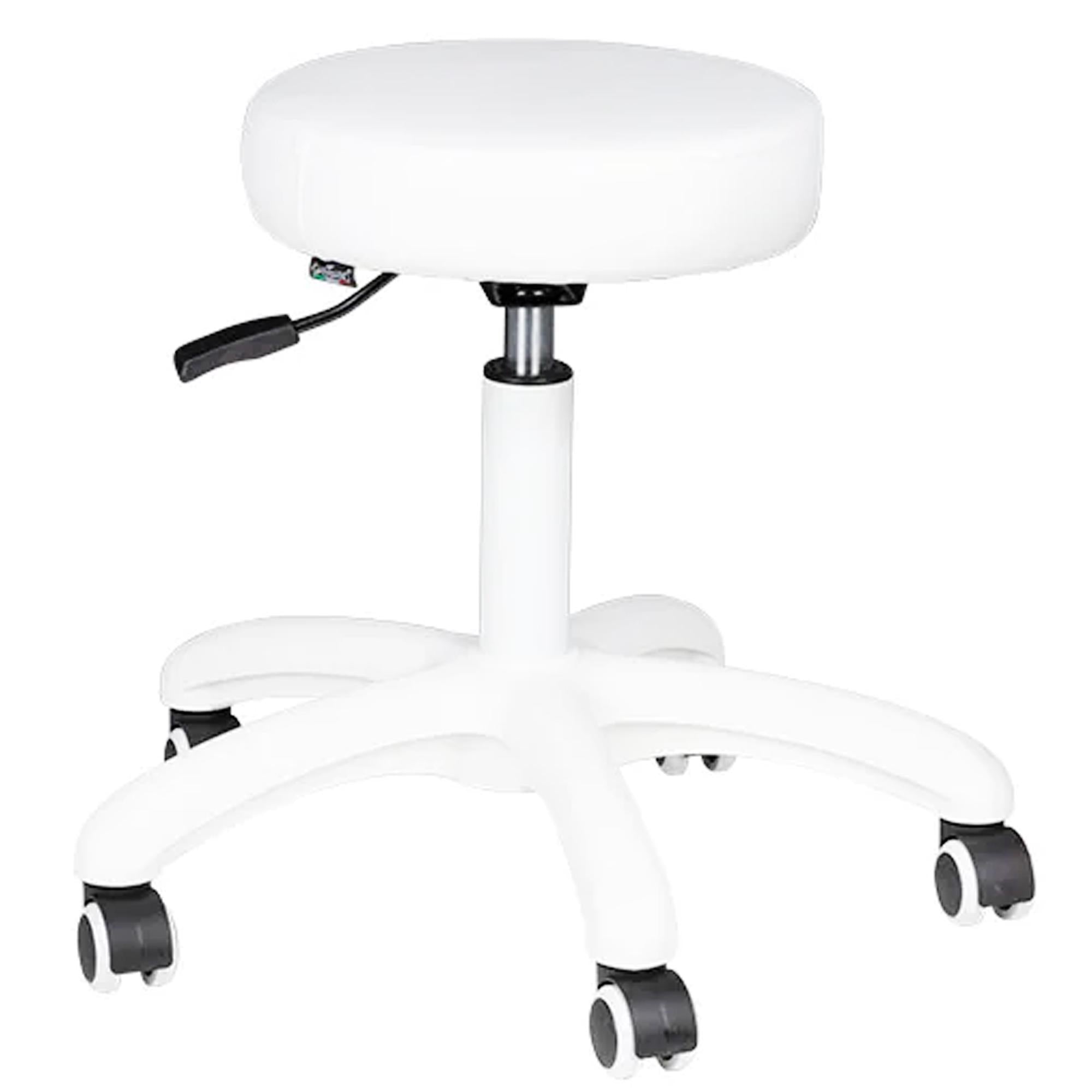 Sgabello AM-303-2 con Seduta Tonda - Bianco