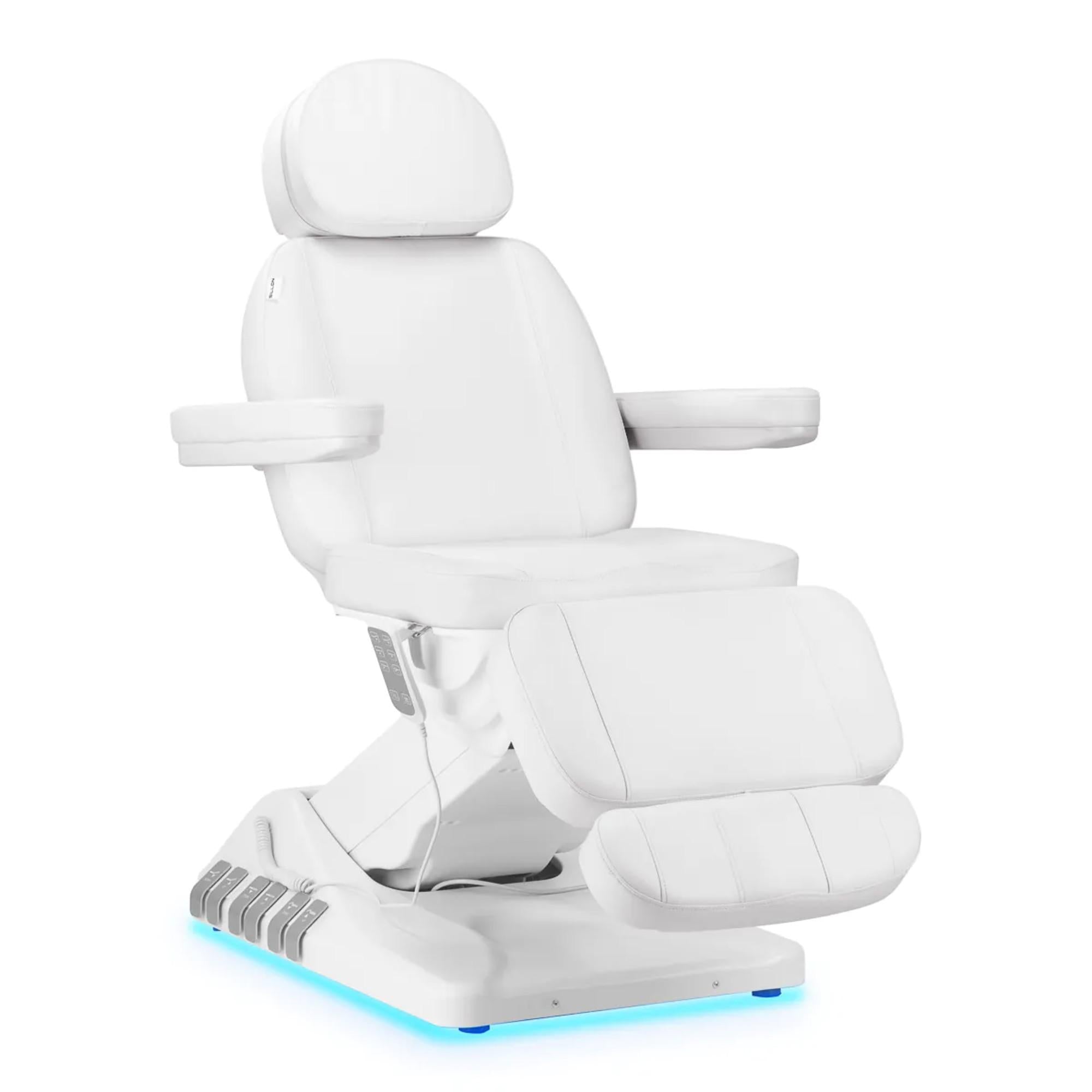 Sillon Poltrona Lettino Elettrica Luxury 3 Motori Comando Pedale - Bianco