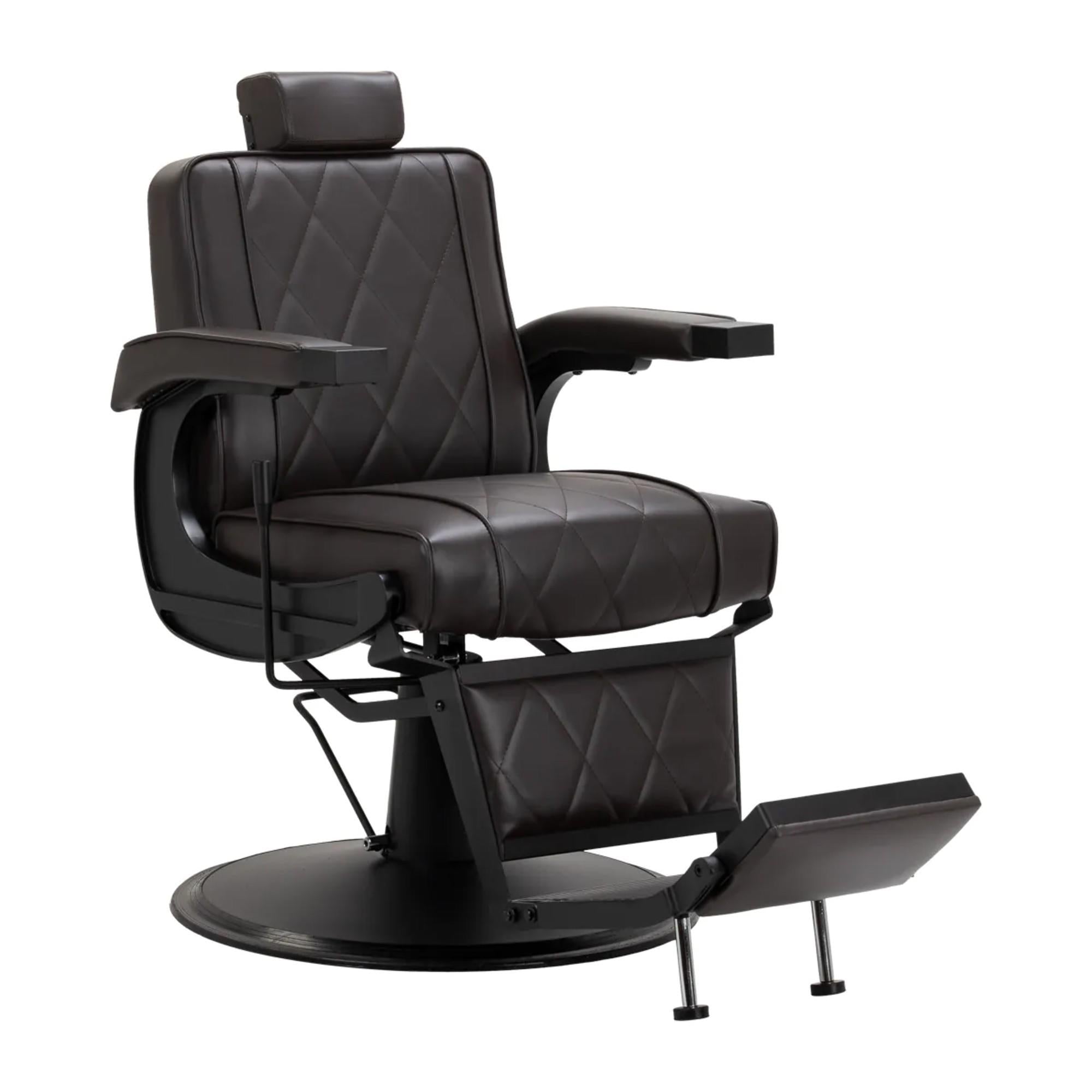 Hair System Poltrona BM88066B per Parrucchiere - Marrone Scuro