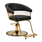 Hair System Sedia Lille per Parrucchiere - Nero Oro
