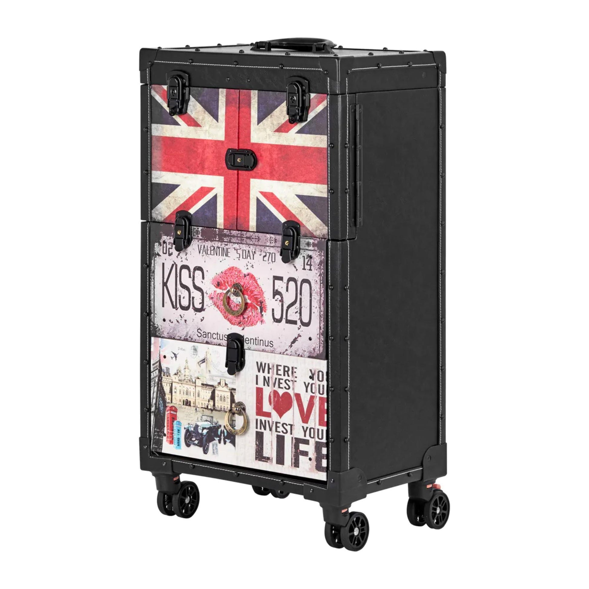 Gabbiano Valigia Trolley C12 per Parrucchiere - Nero