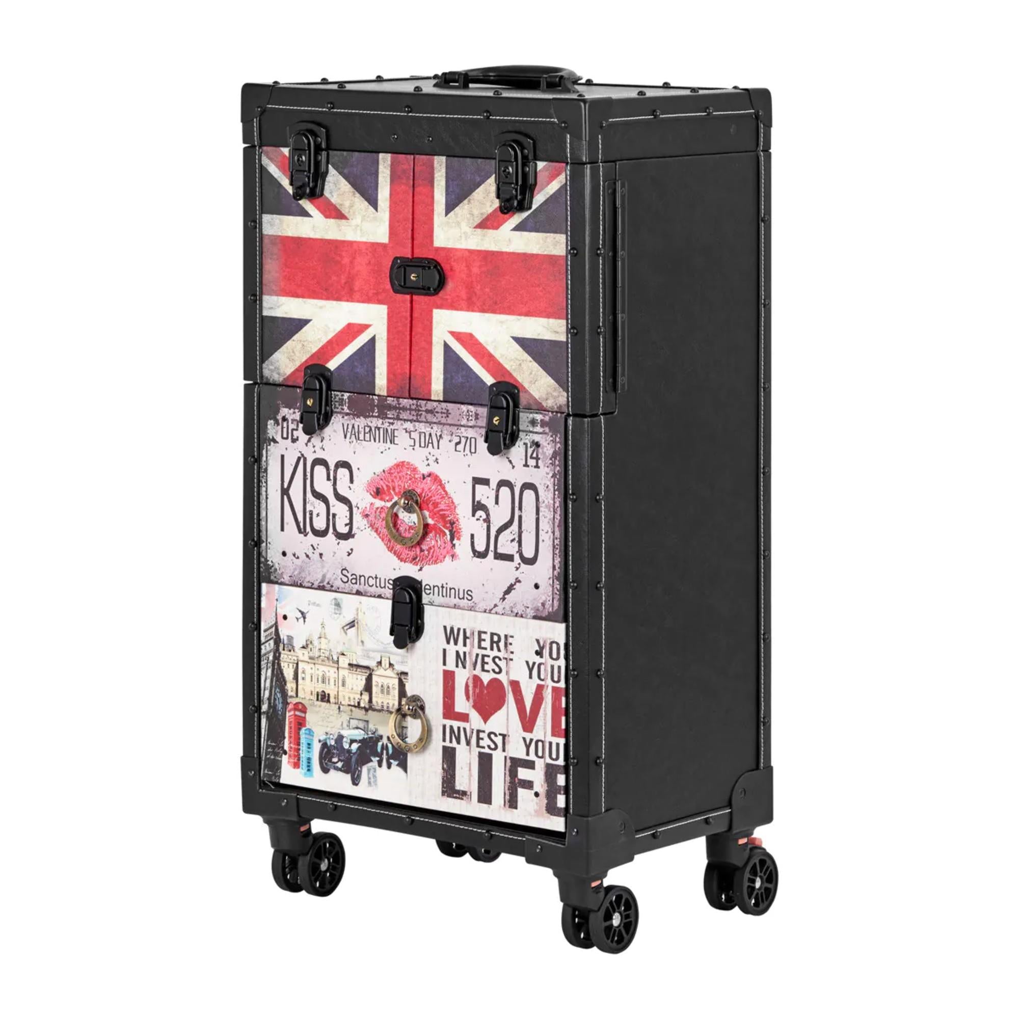 Gabbiano Valigia Trolley C12 per Parrucchiere - Nero