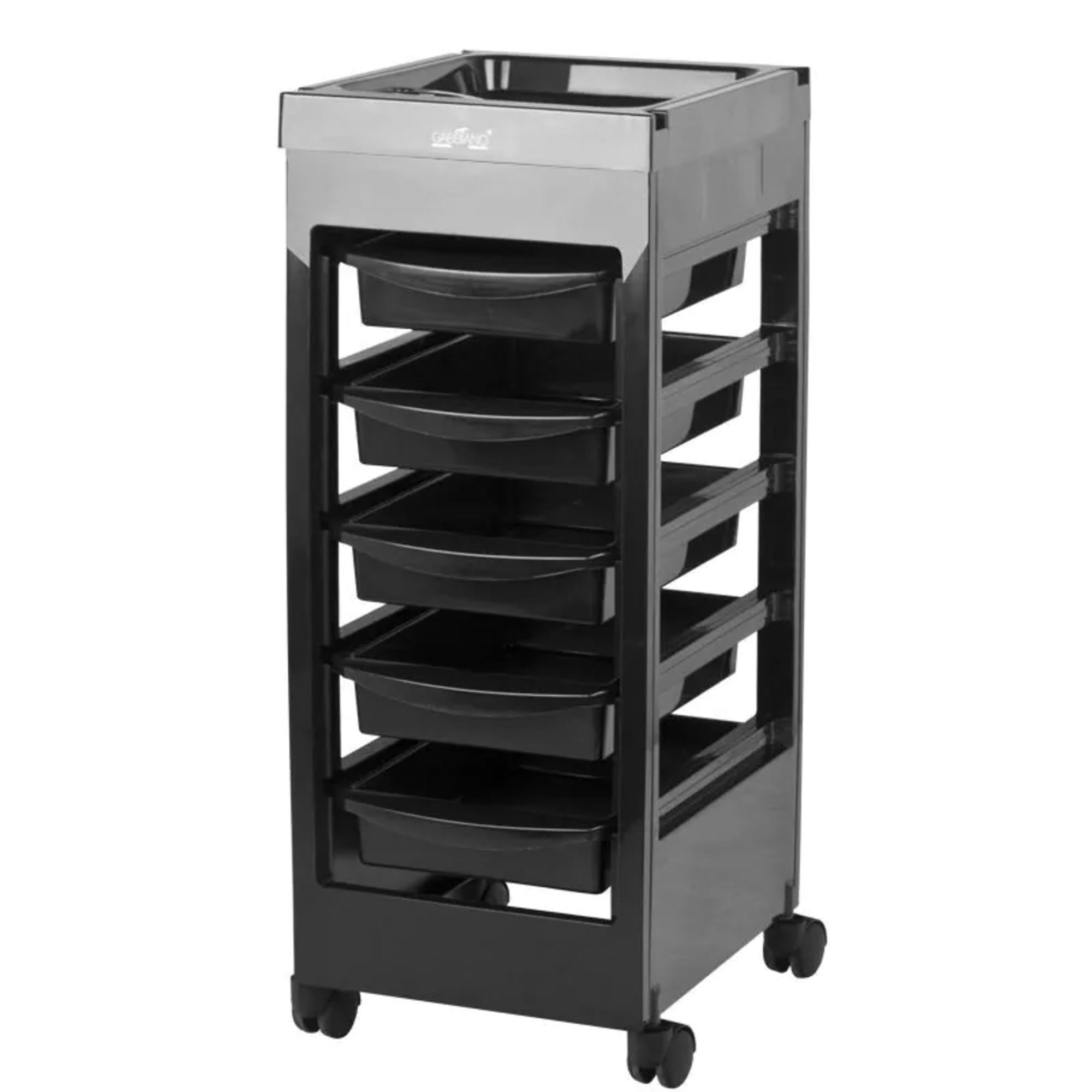 Gabbiano Carrello Porta Attrezzi 048A Parrucchiere - Nero