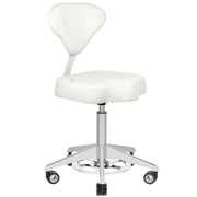 Azzurro Sgabello 156-F con Rotelle - Bianco
