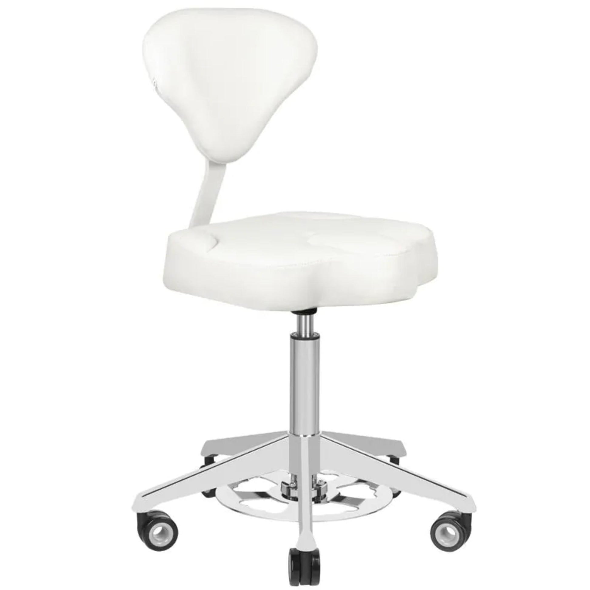 Azzurro Sgabello 156-F con Rotelle - Bianco