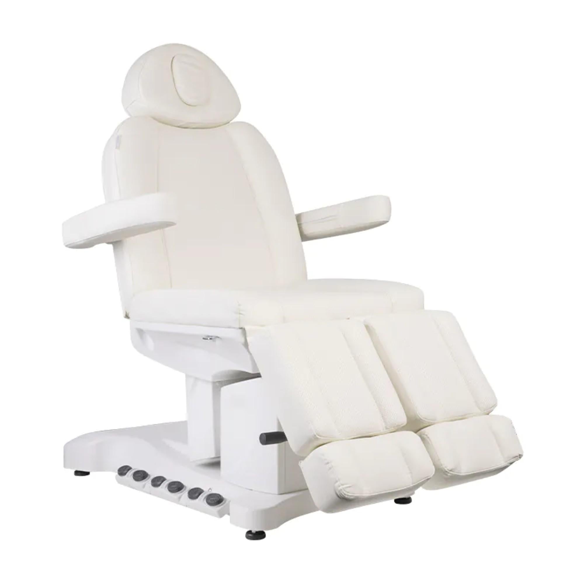 Azzurro Poltrona Lettino Elettrica Riscaldata 708BS Exclusive 3 Motori - Bianco