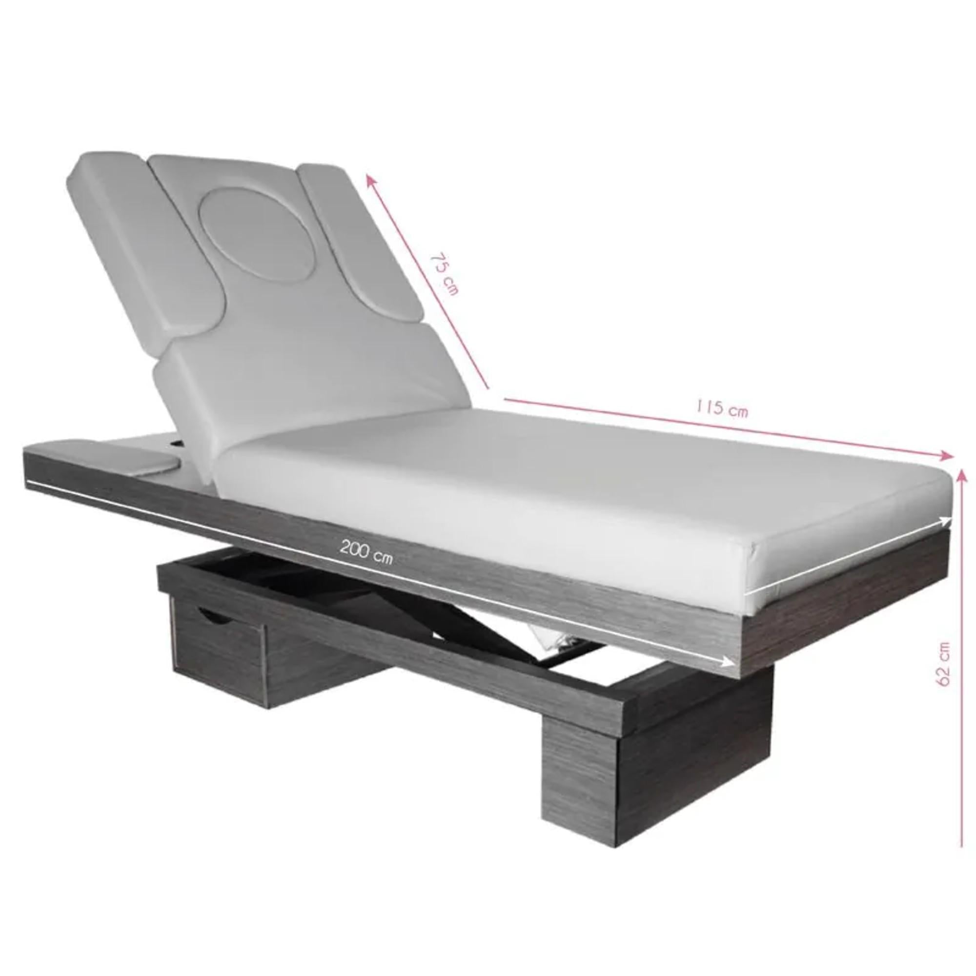 Azzurro Lettino Massaggio Elettrico 815B Riscaldato in Legno - Grigio