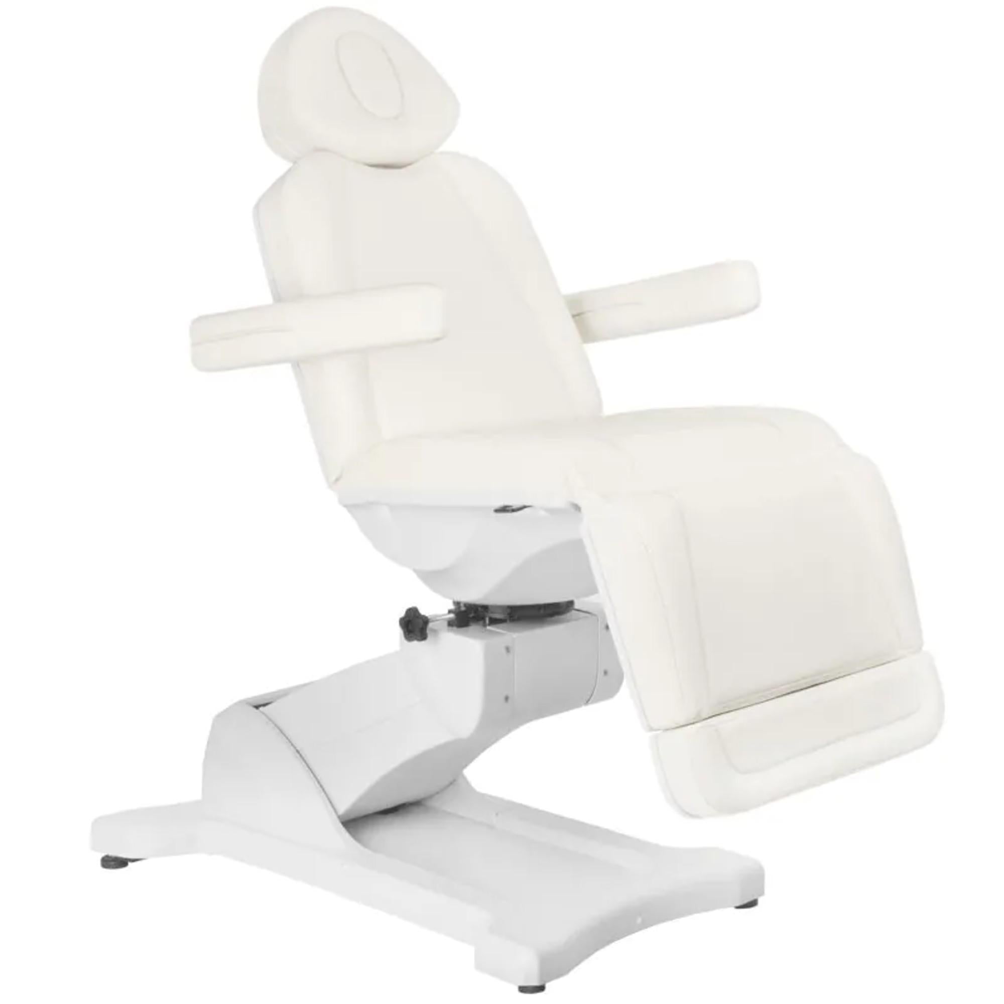 Azzurro Poltrona Lettino Elettrica 869A Girevole - Bianco