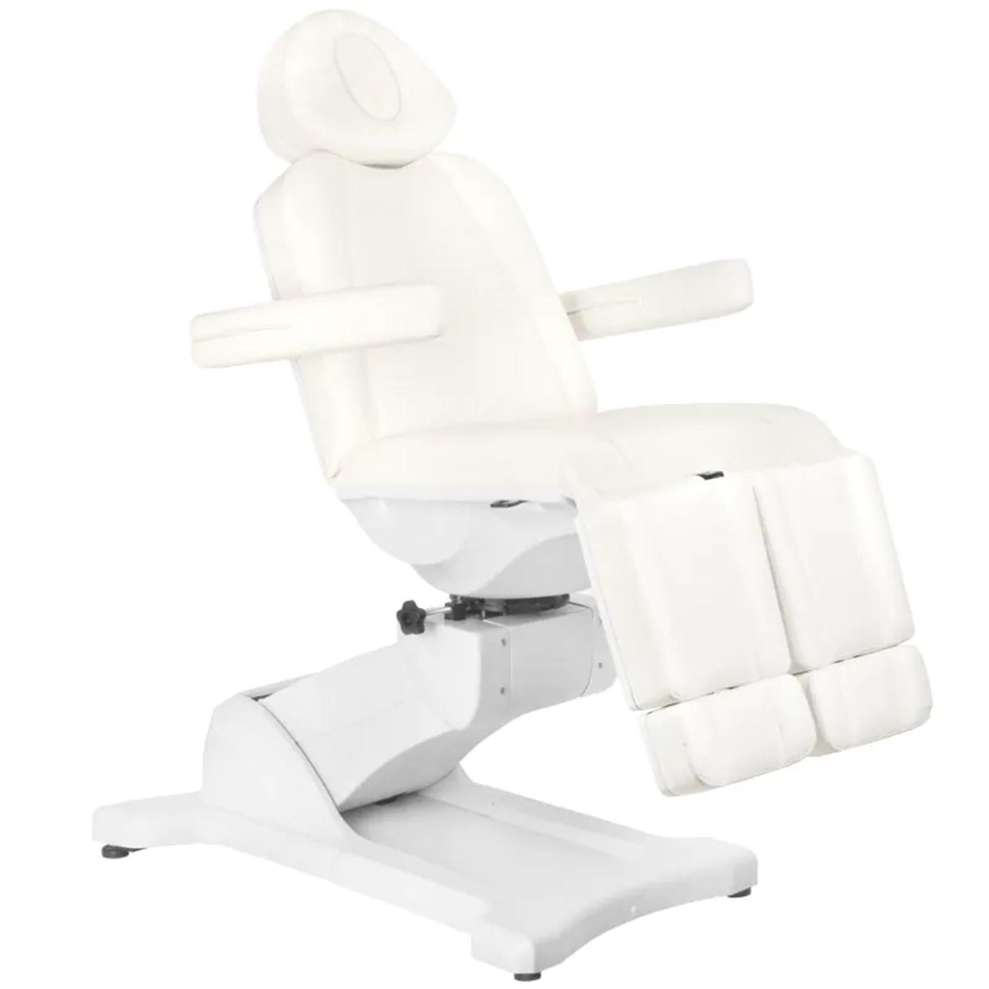 Azzurro Poltrona Lettino Elettrica 869AS Girevole - Bianco