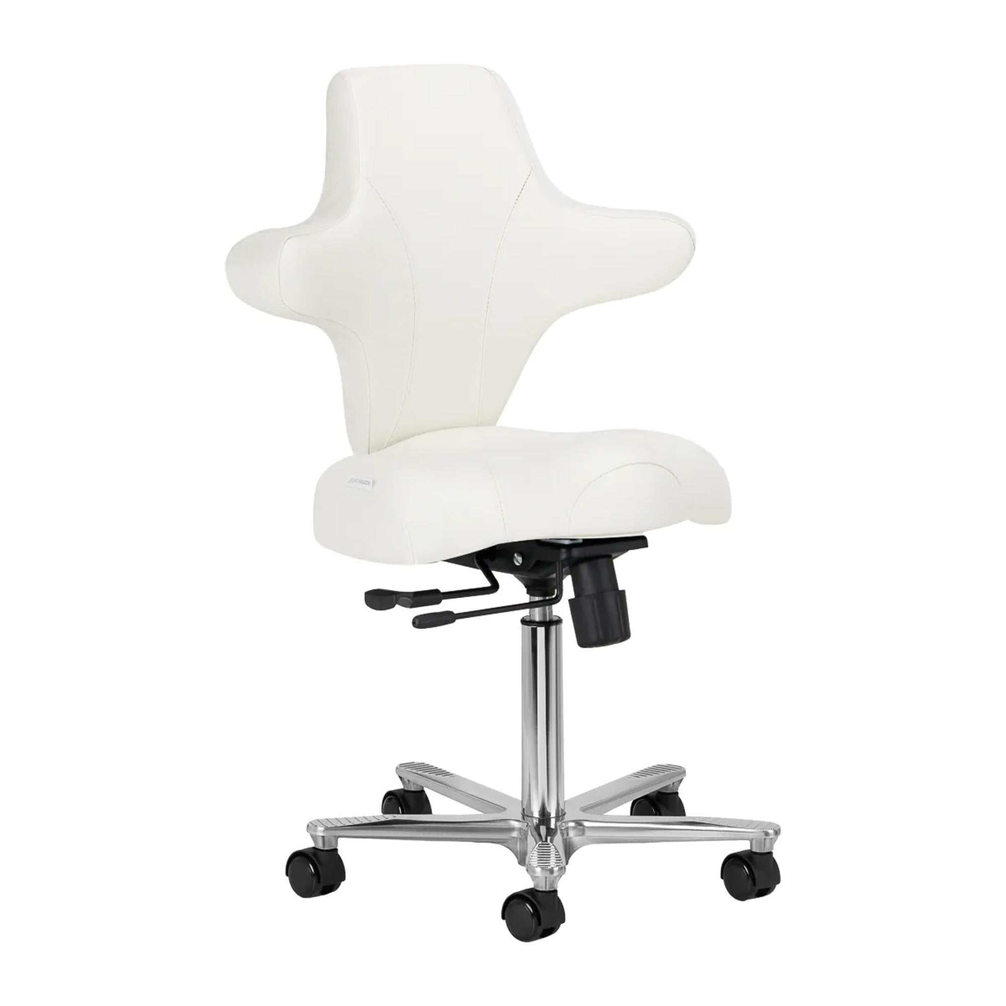 Azzurro Sgabello Special 152 con Rotelle - Bianco