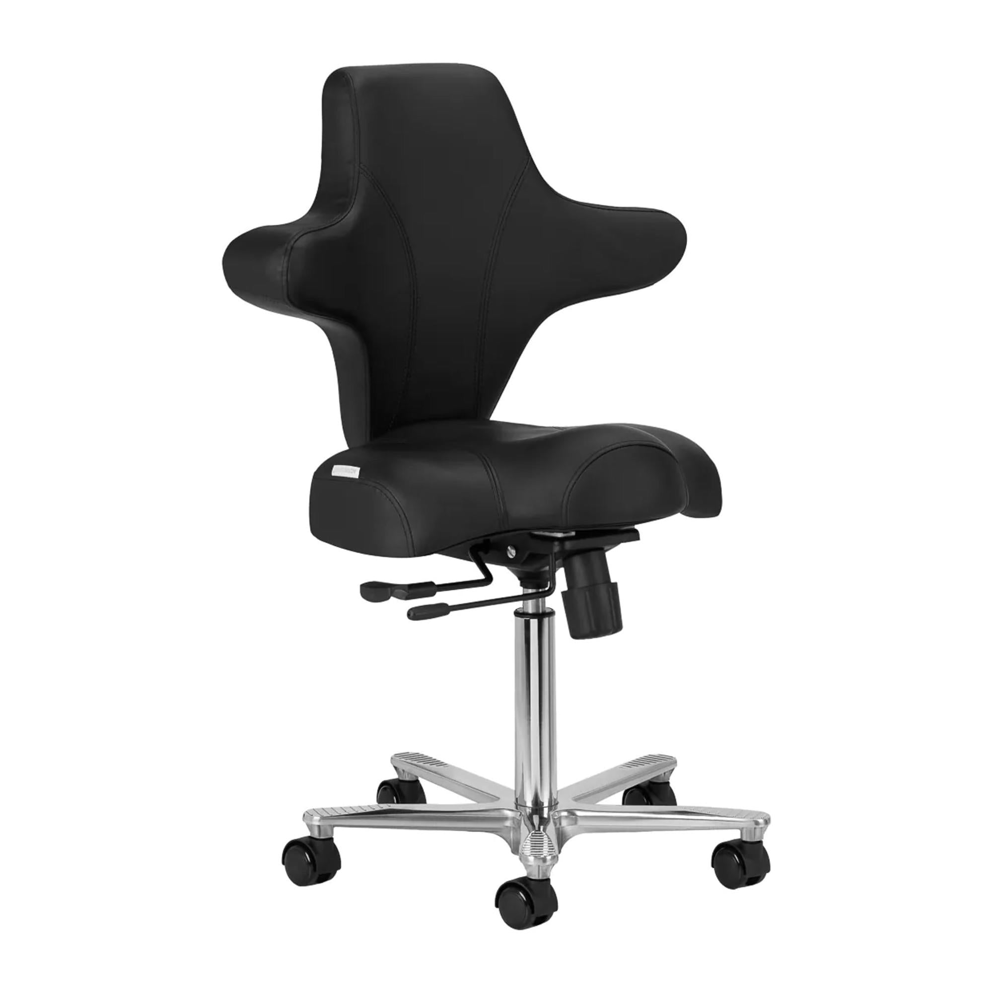 Azzurro Sgabello Special 152 con Rotelle - Nero