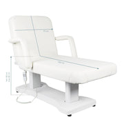 Azzurro Poltrona Lettino Elettrica 819A 3 Motori - Bianco