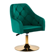4Rico Poltrona Girevole QS-BL14G in Velluto - Verde
