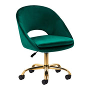 4Rico Poltrona Girevole QS-MF18G in Velluto - Verde