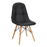 4Rico Sedia Scandinava QS-185 in Ecopelle - Nero