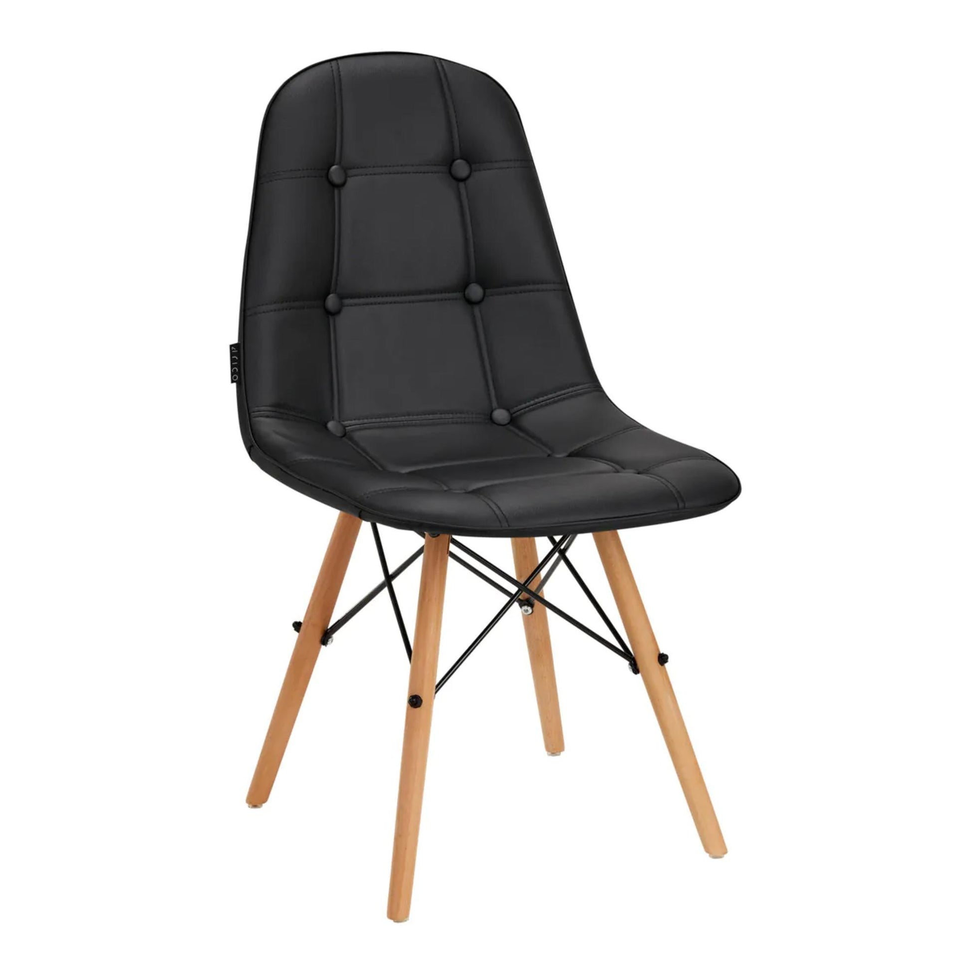 4Rico Sedia Scandinava QS-185 in Ecopelle - Nero